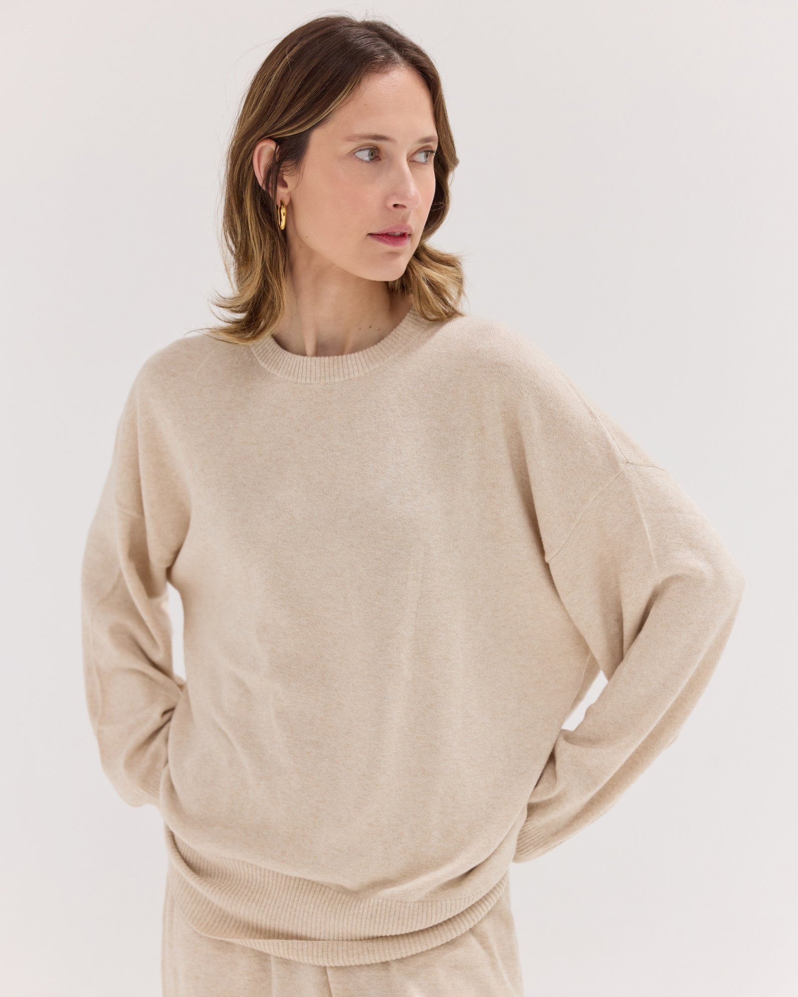 The Travel Sweater | Parchment