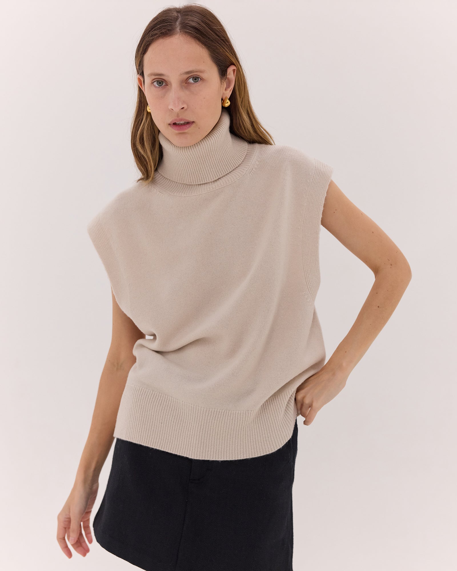 The Roll Neck Vest | Jasmine