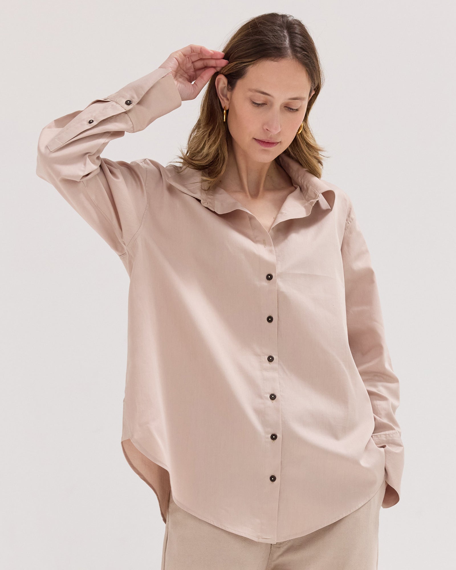 The Split Back Shirt | Limestone