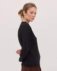 The Funnel Neck Top | Black