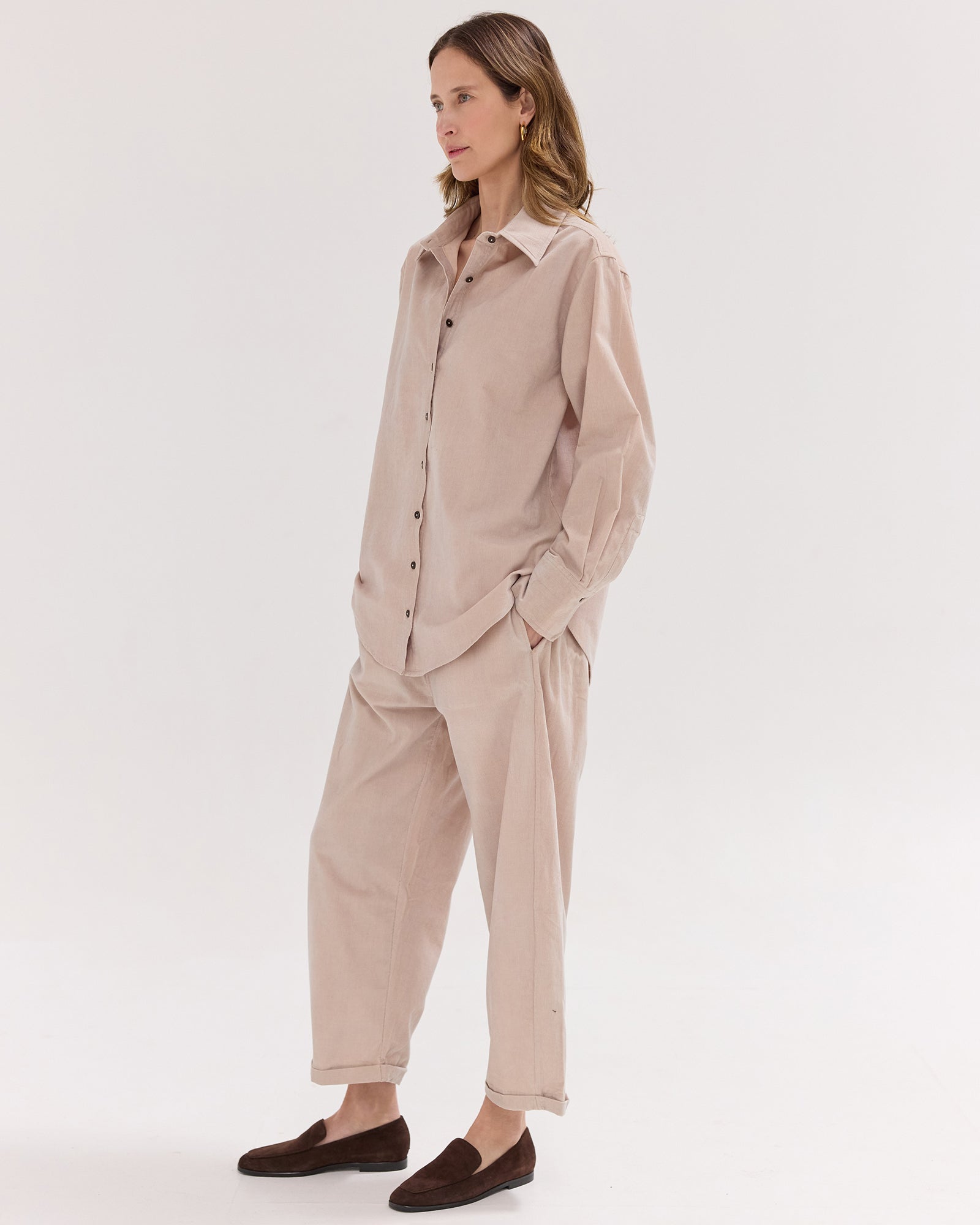 The Corduroy Relaxed Pant | Limestone