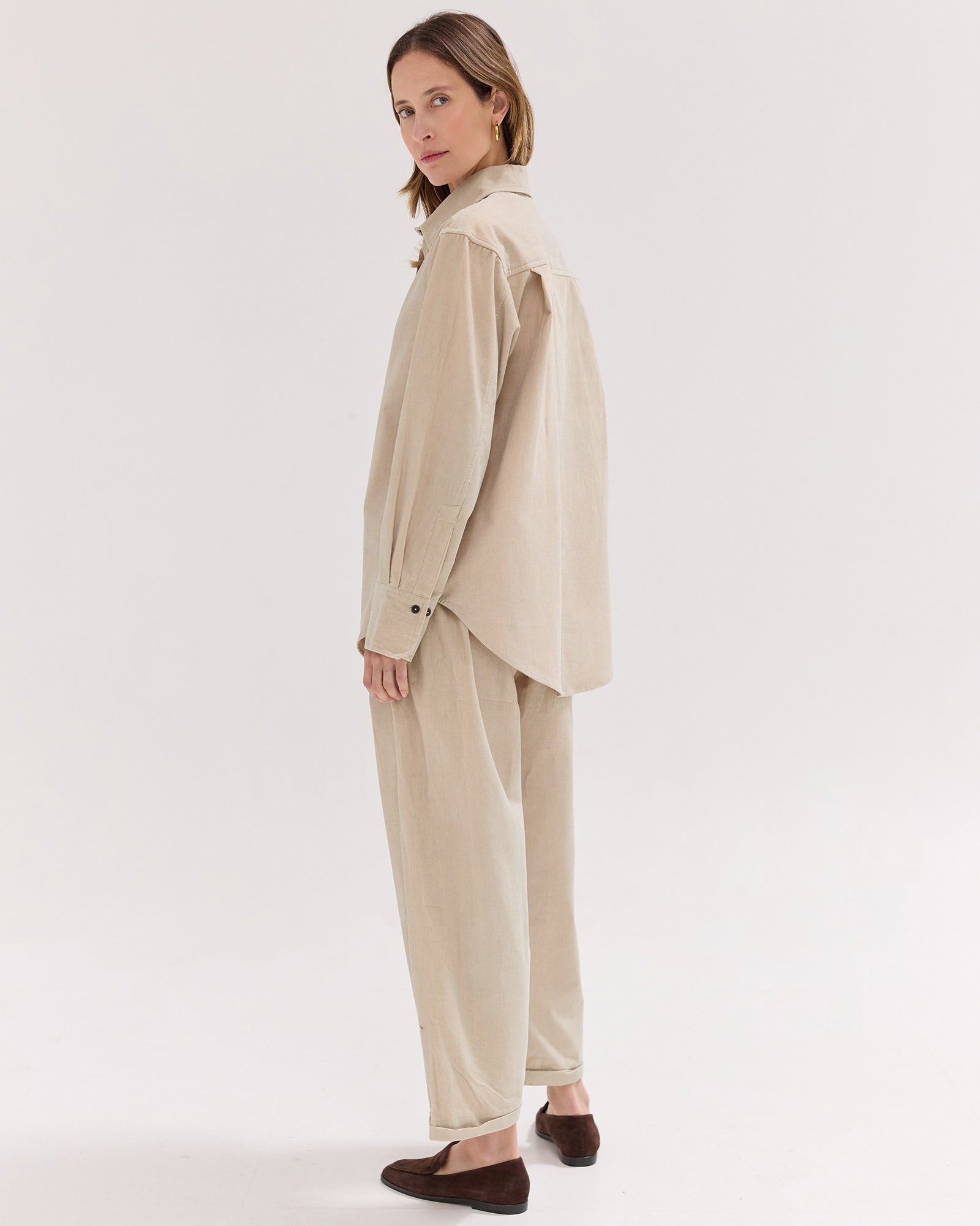 The Corduroy Relaxed Pant | Pebble
