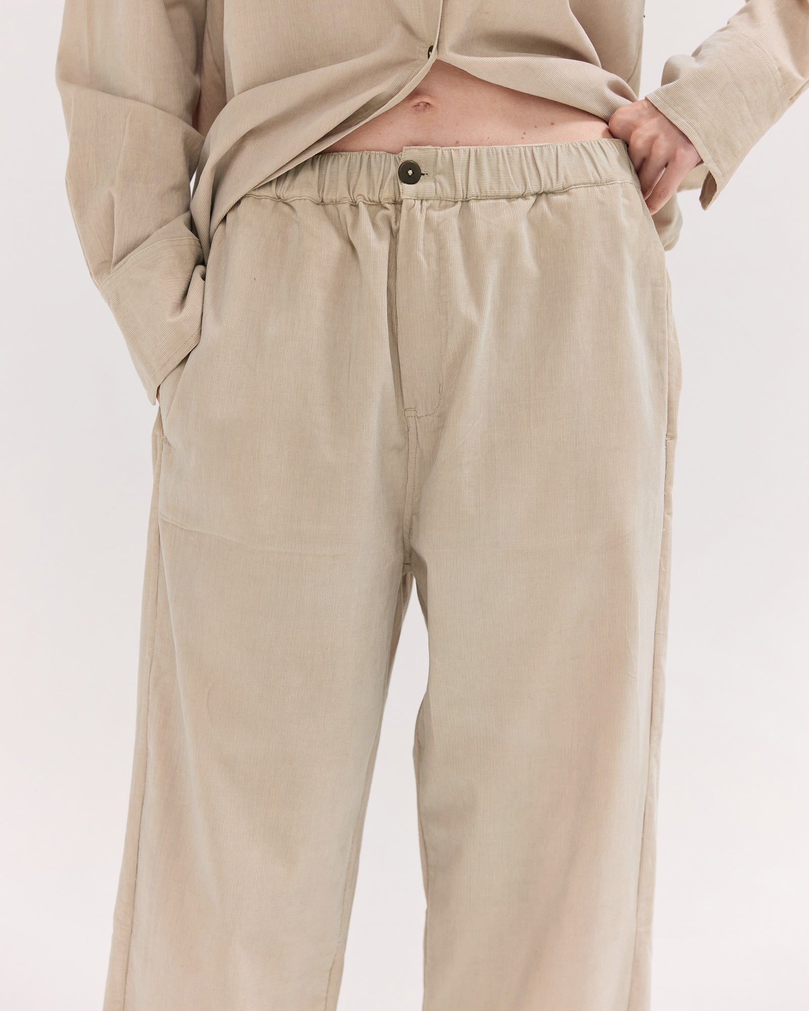 The Corduroy Relaxed Pant | Pebble