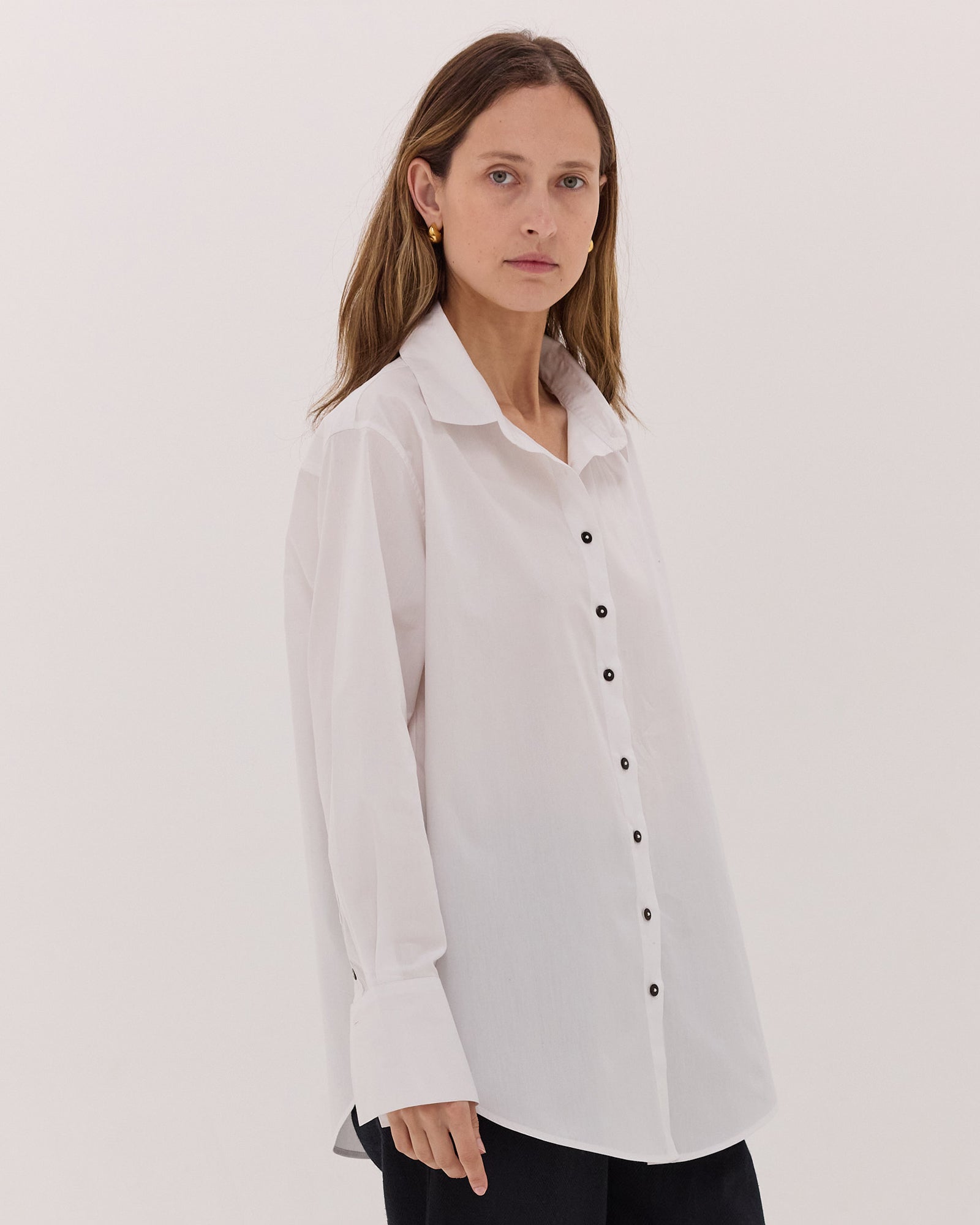 The Split Back Shirt | White