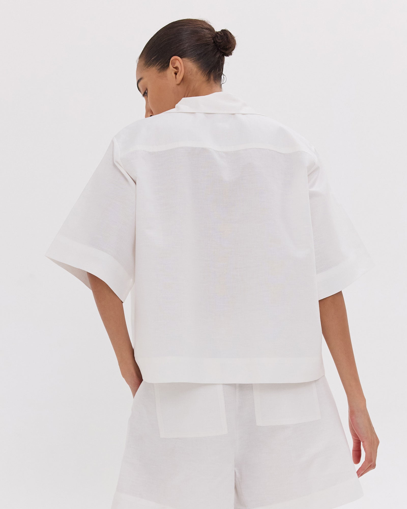 The Cropped Shirt | White