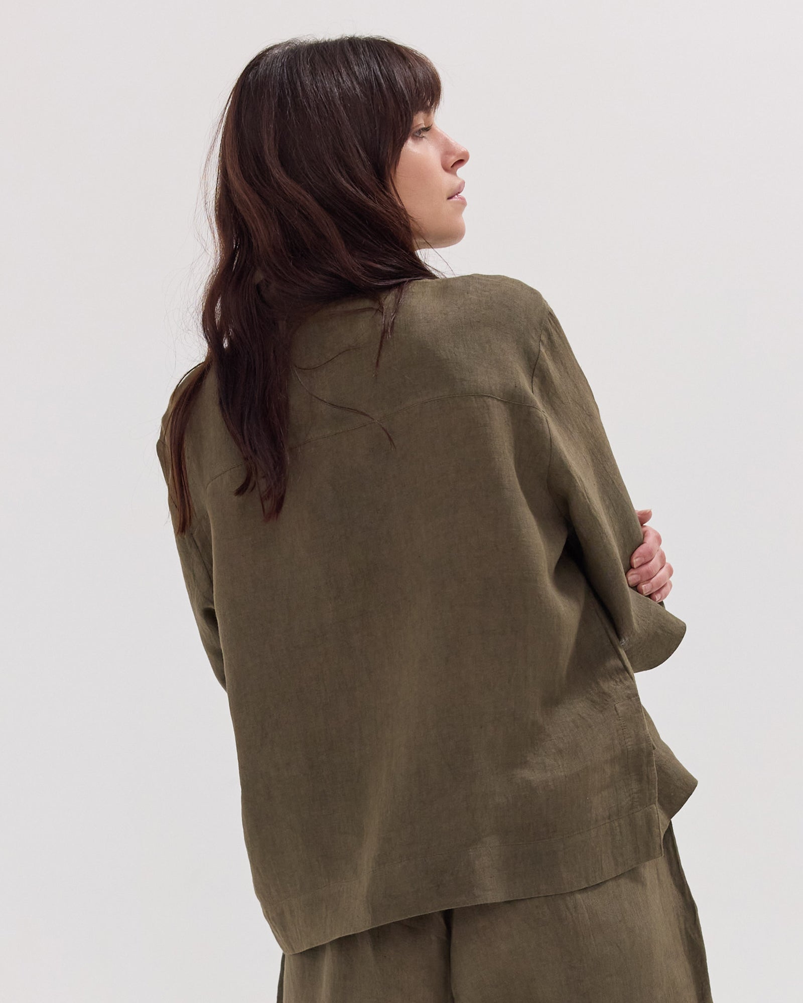 The Cropped Shirt | Olive
