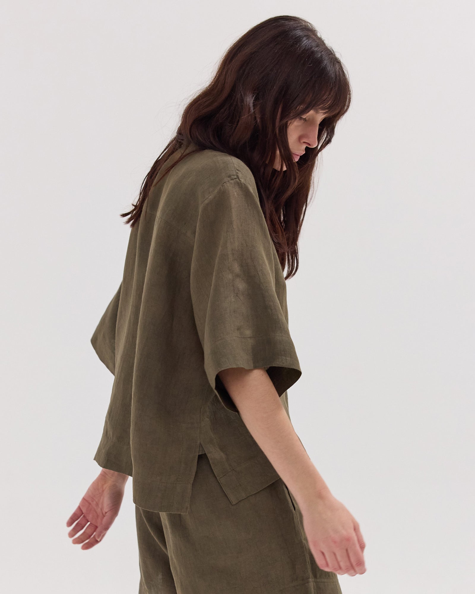 The Cropped Shirt | Olive