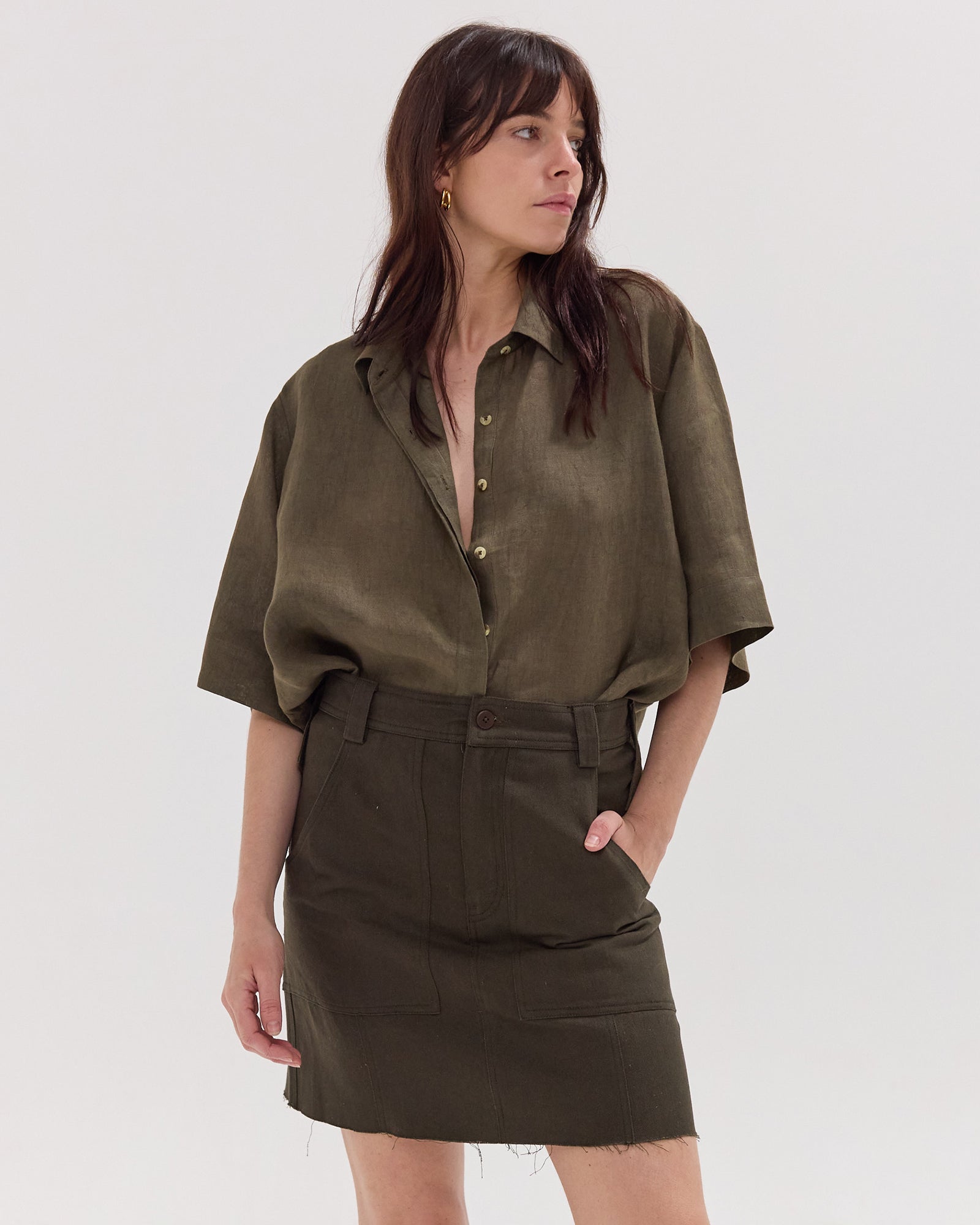 The Short Element Skirt | Dark Olive