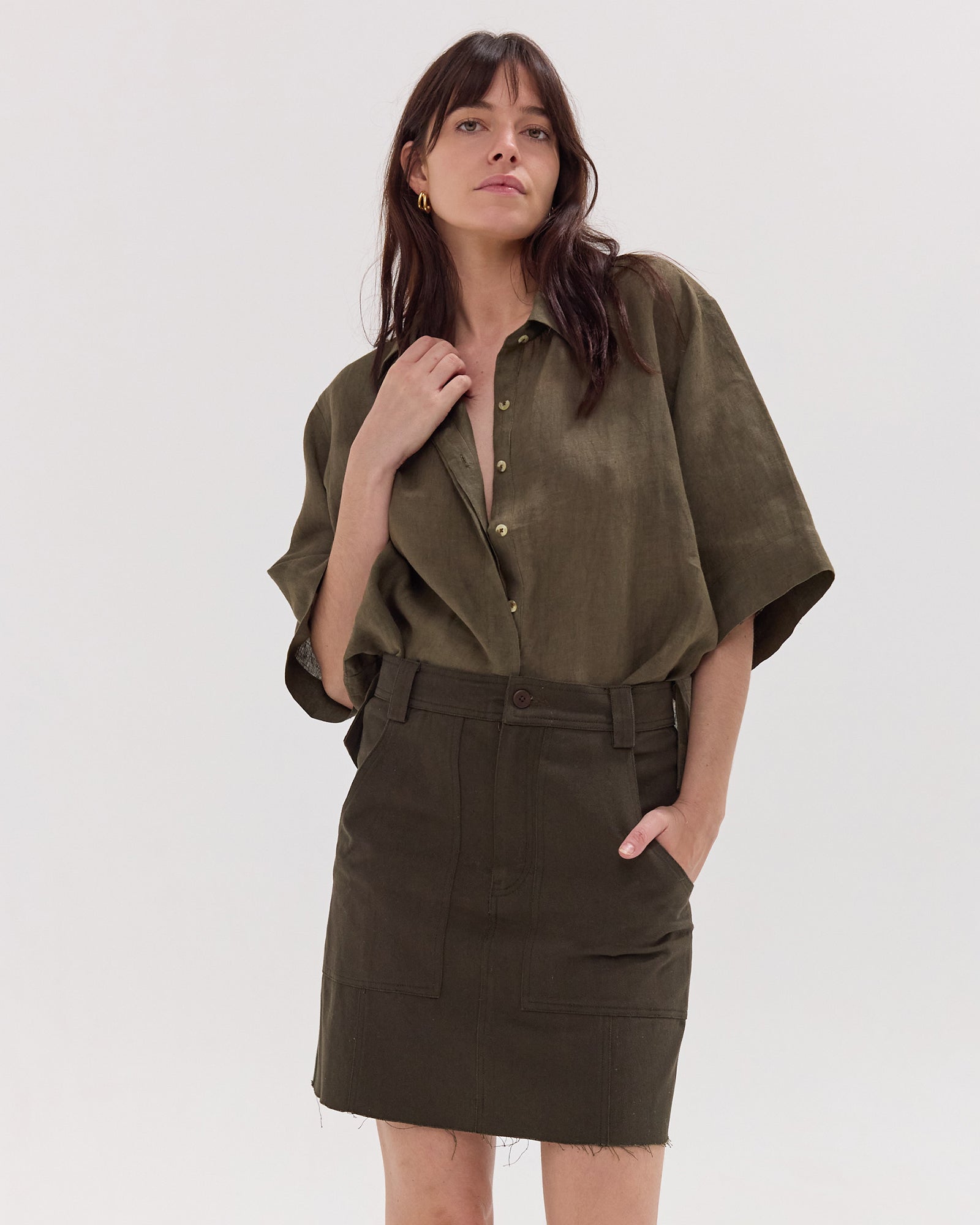 The Short Element Skirt | Dark Olive