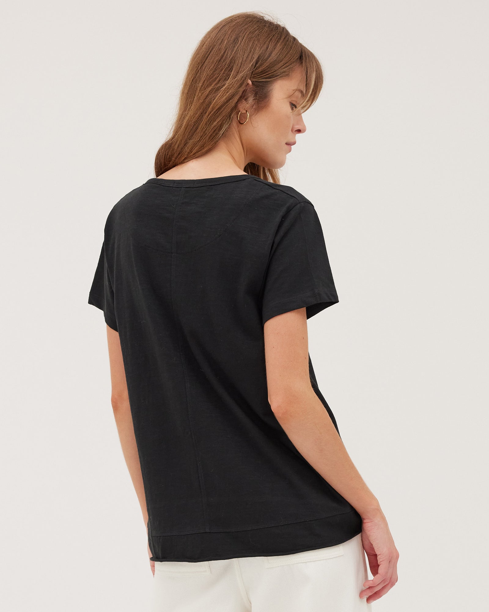 The Raw Hem Slub Tee | Vintage Black