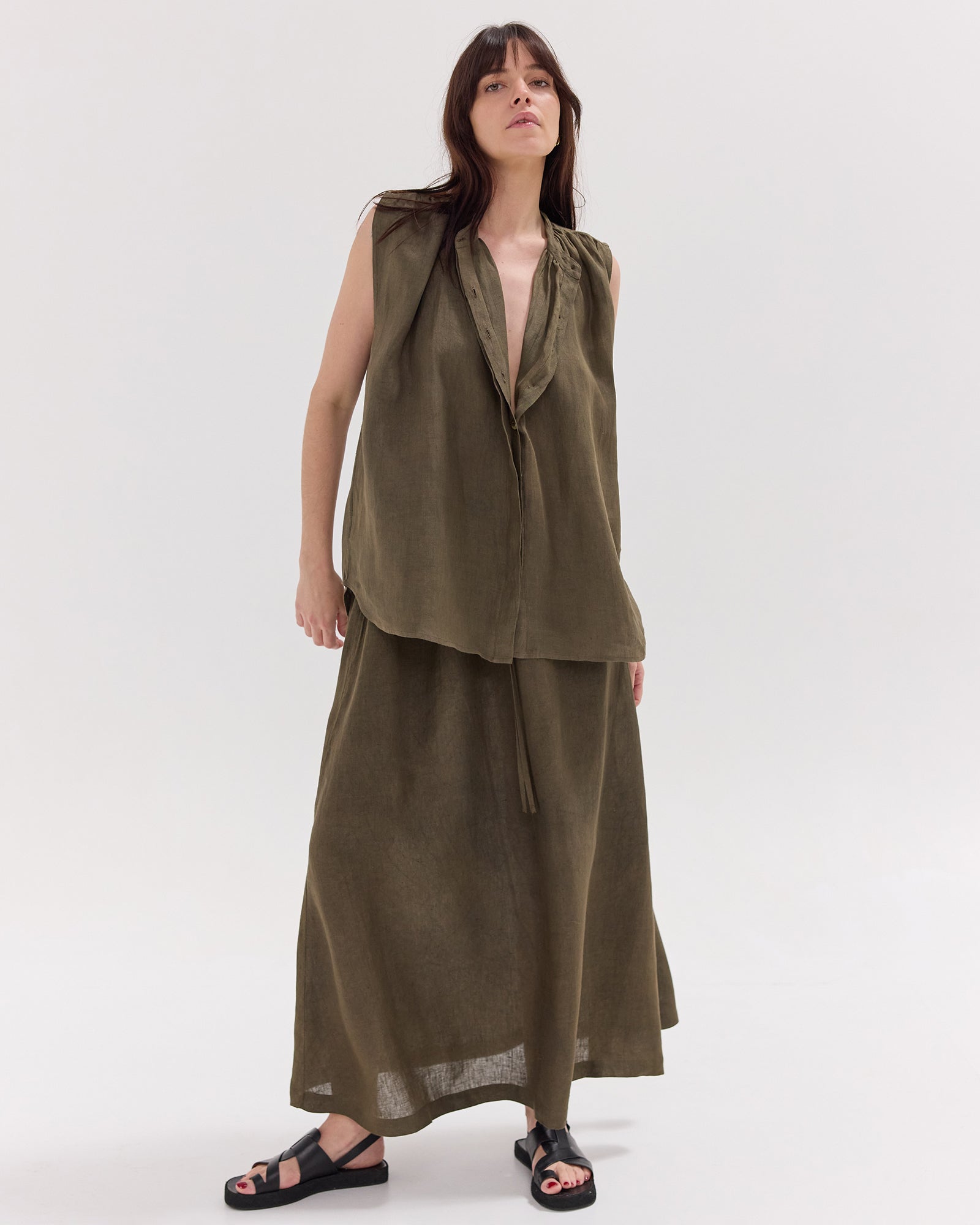 The Drawstring Skirt | Olive