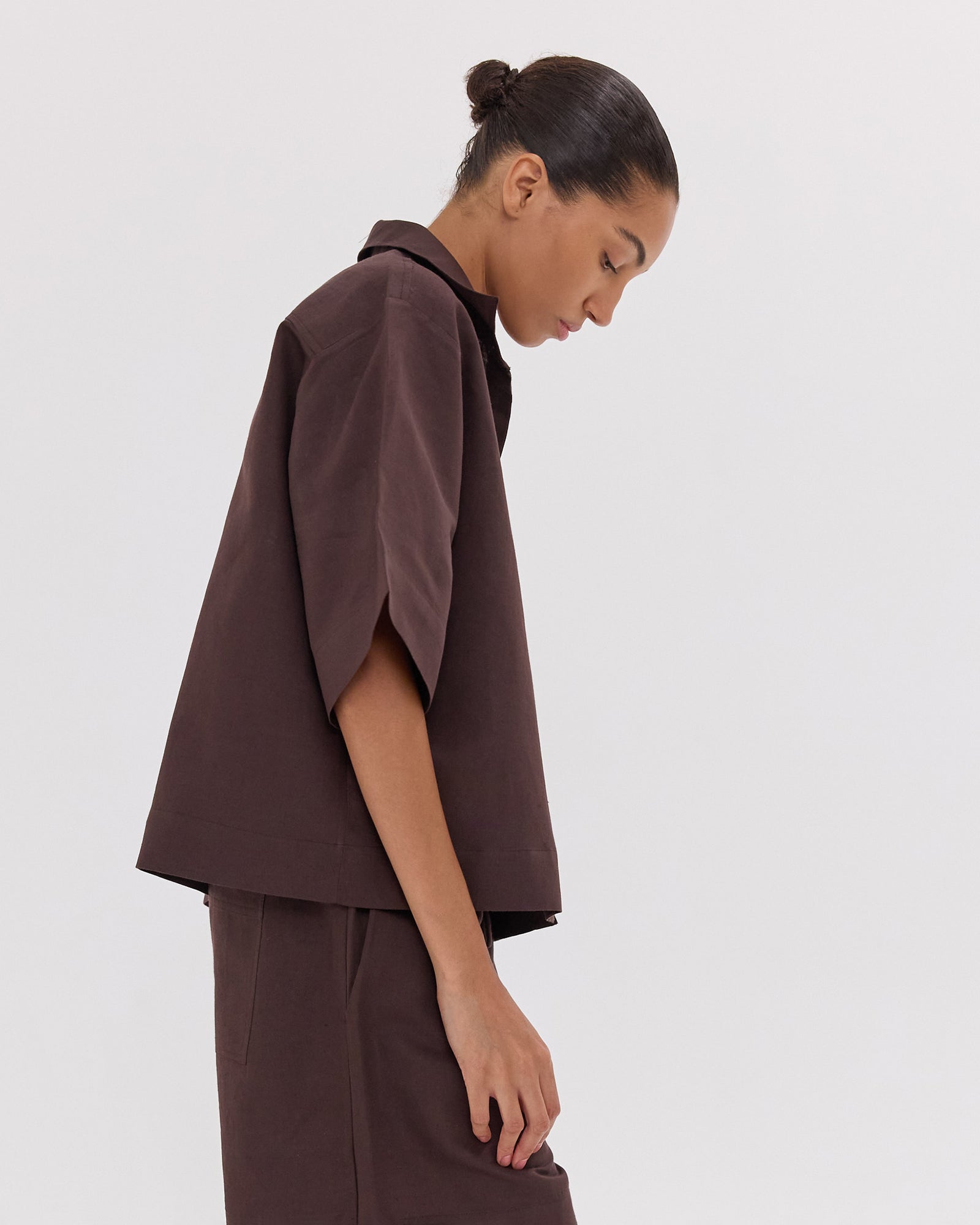 The Cropped Shirt | Brazil Nut