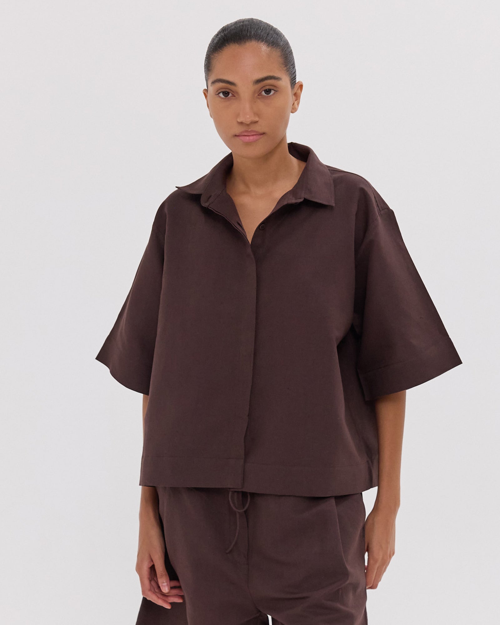 The Cropped Shirt | Brazil Nut