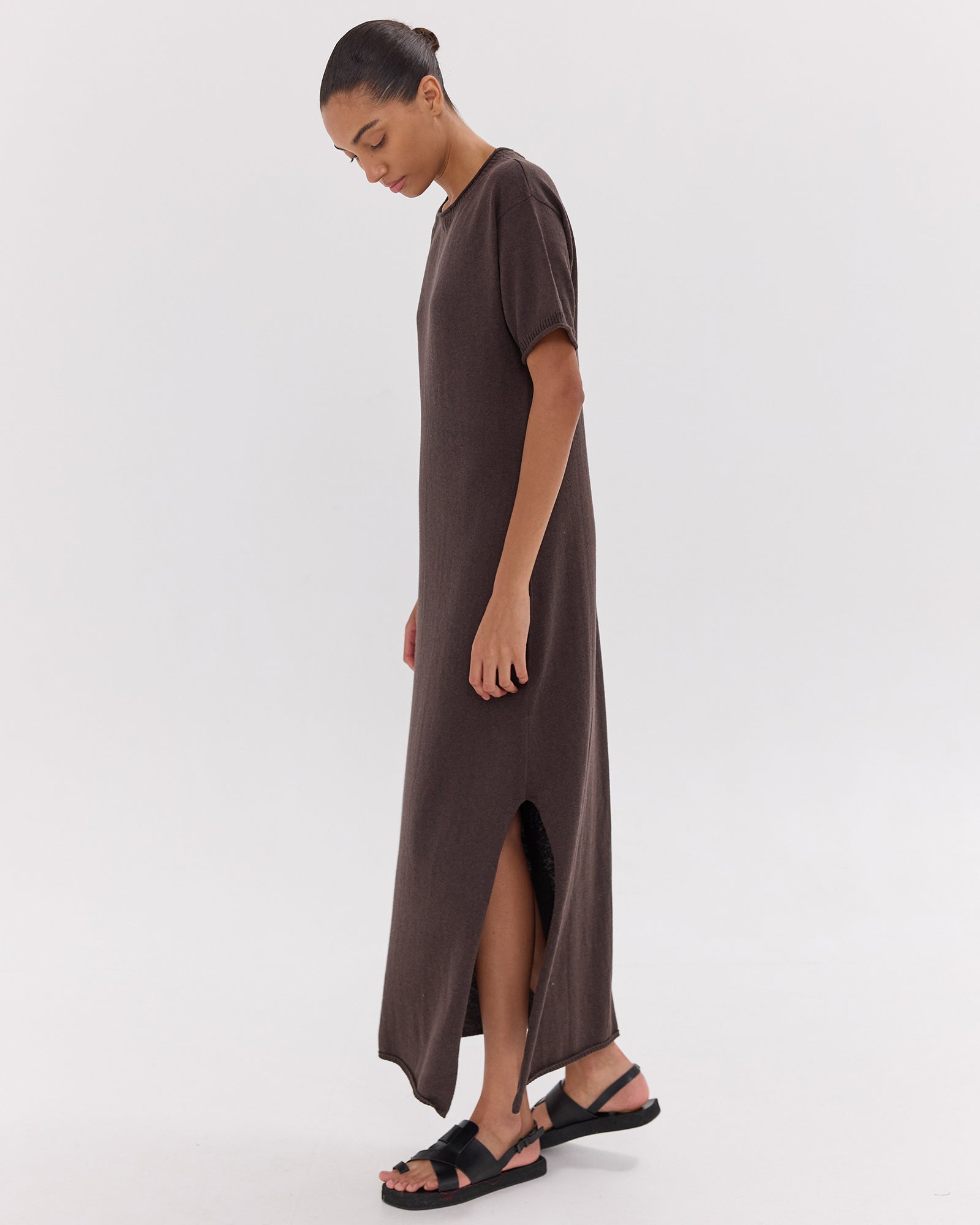 The Knit Tee Dress | Brazil Nut