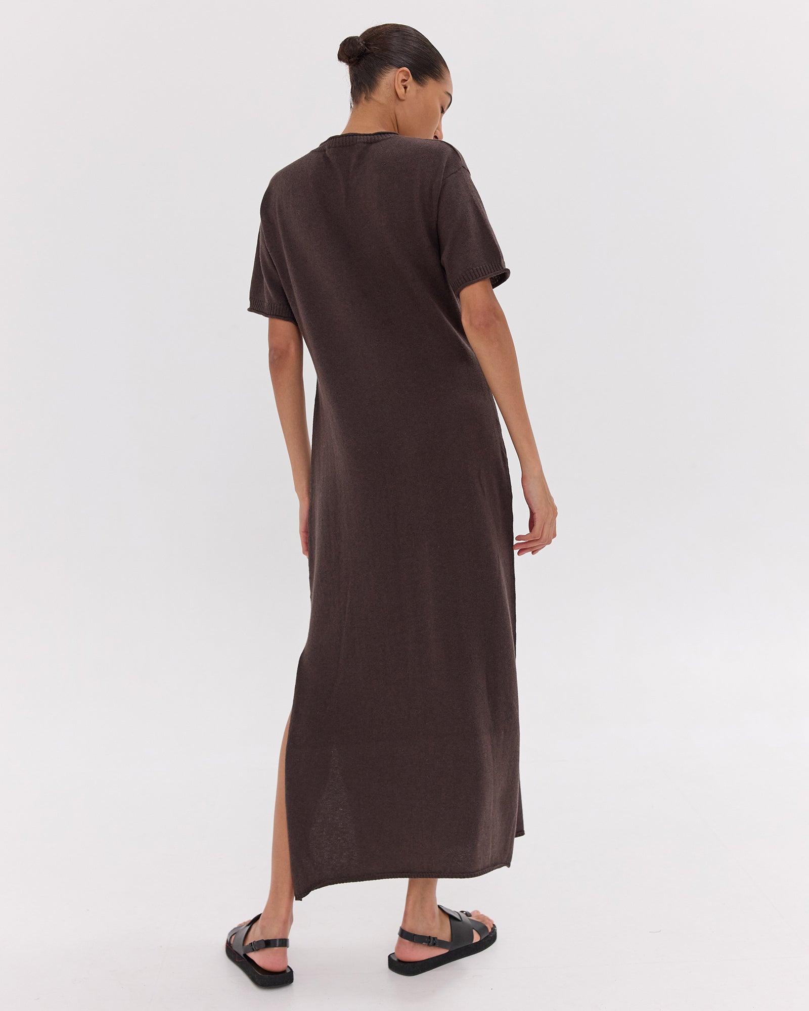 The Knit Tee Dress | Brazil Nut