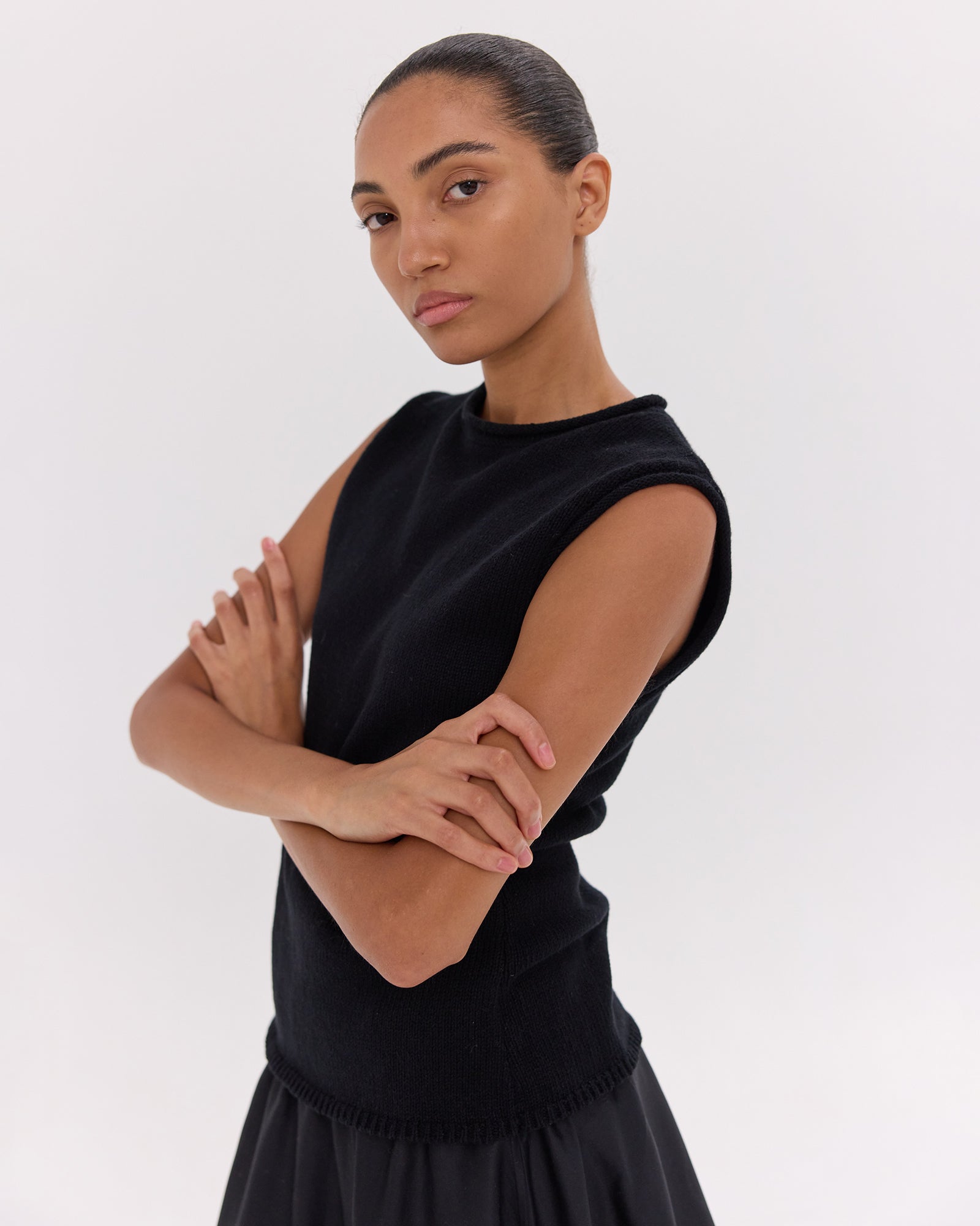 The Rolled Edge Tank | Black