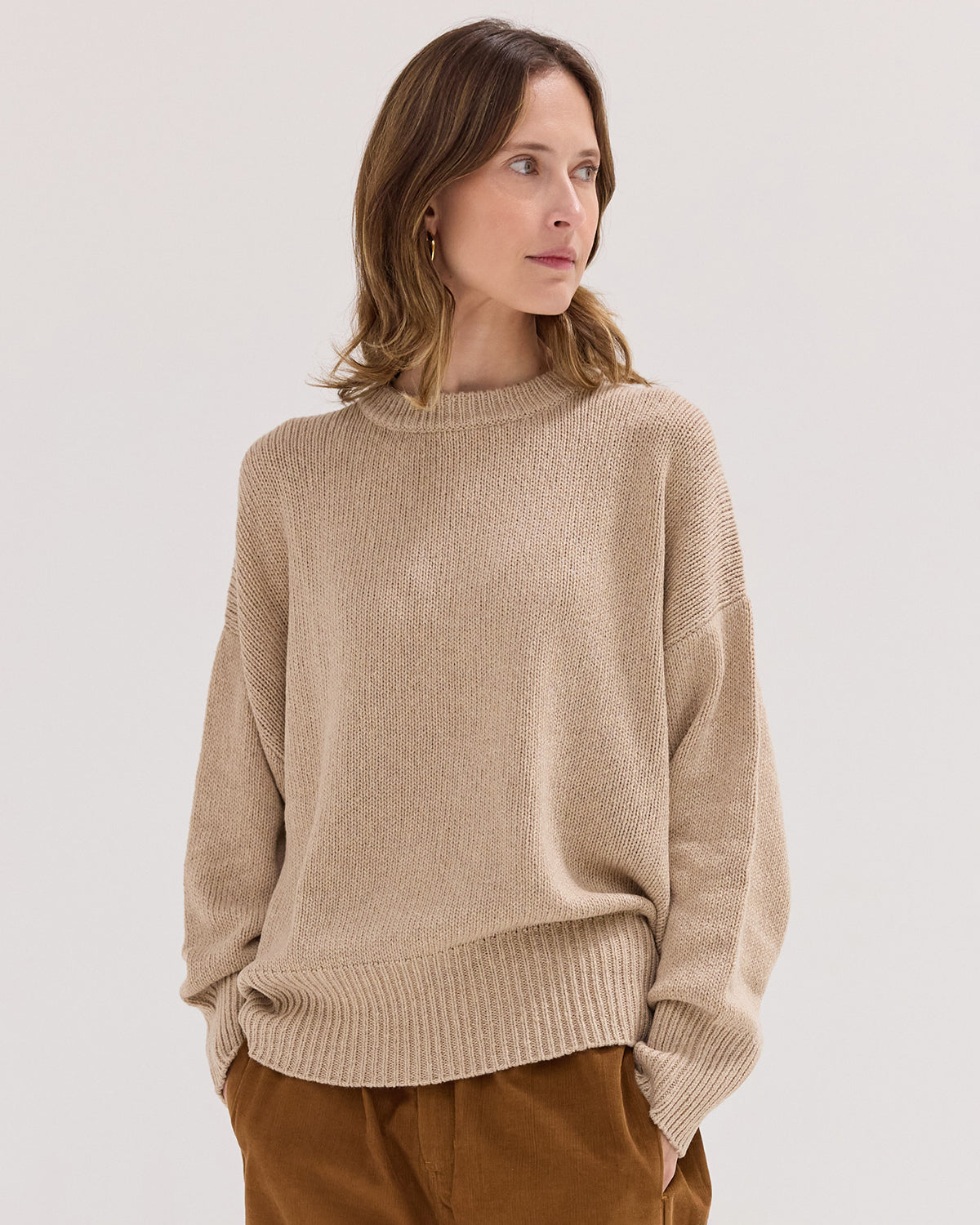 The Billow Sleeve Jumper | Almond