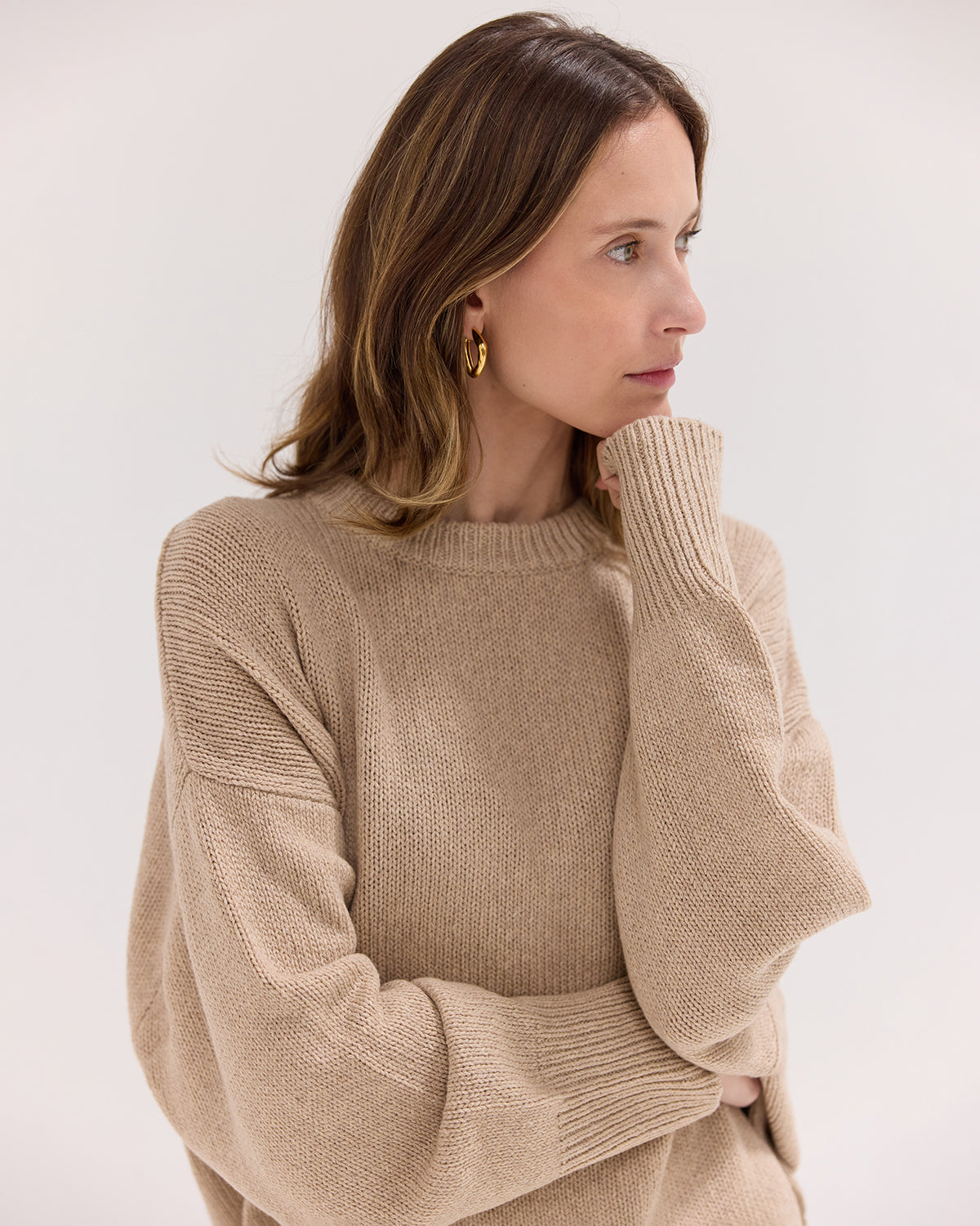 The Billow Sleeve Jumper | Almond