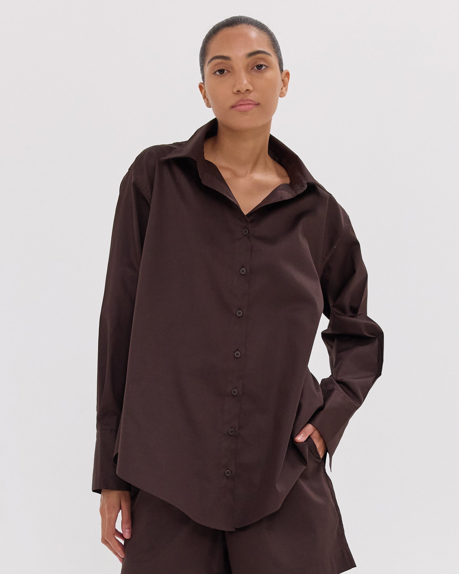 The Split Back Shirt | Brazil Nut