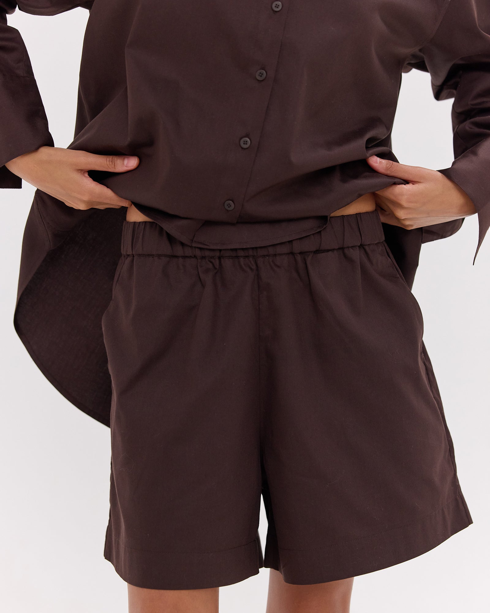 The Elastic Waist Shorts | Brazil Nut