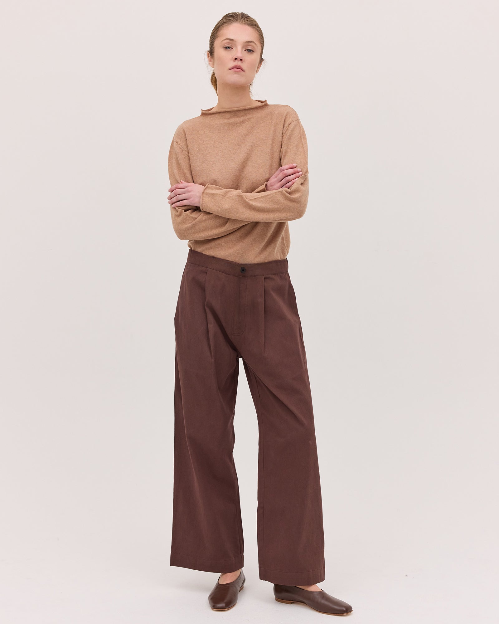 The Relaxed Tailored Pant | Chestnut