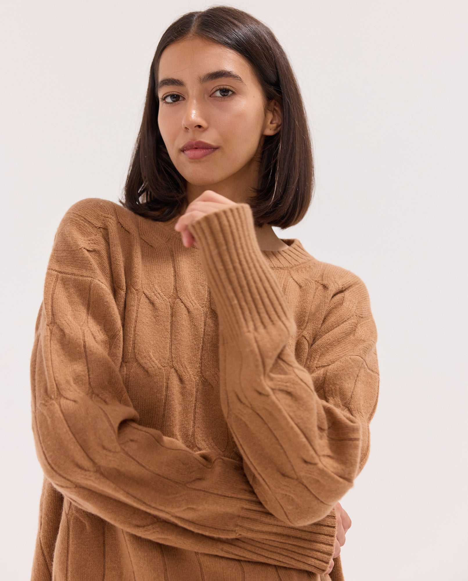 The Cable Knit Jumper | Sandalwood