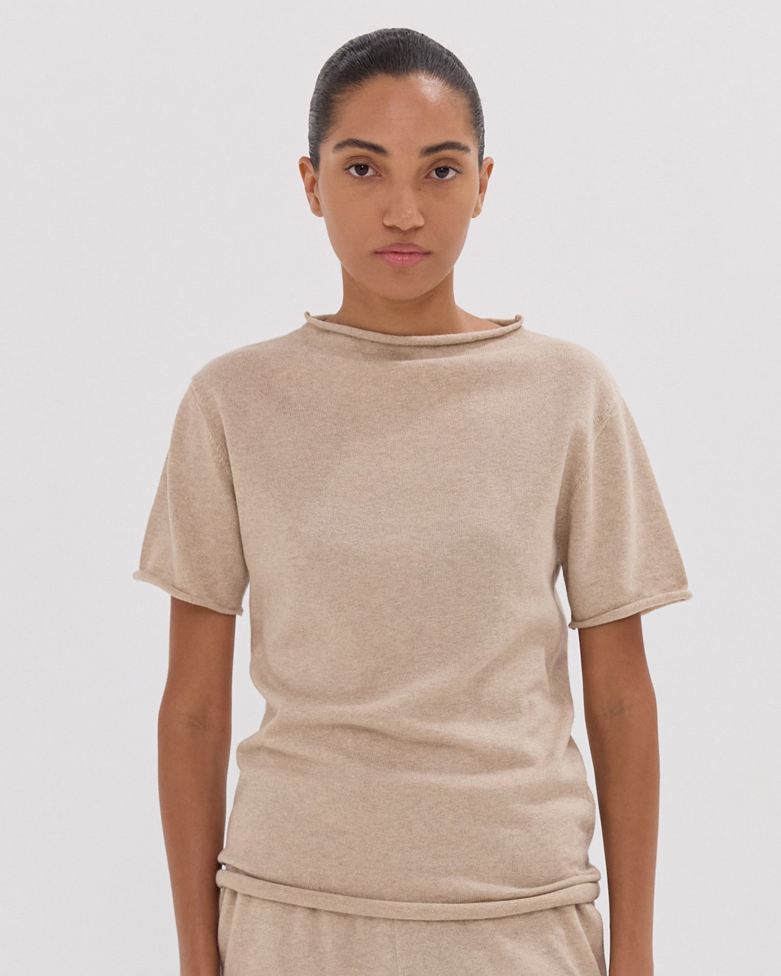 The Funnel Neck Tee | Dune