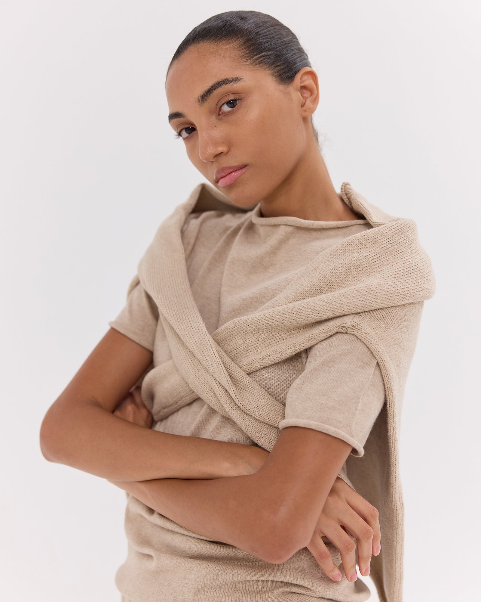 The Funnel Neck Tee | Dune