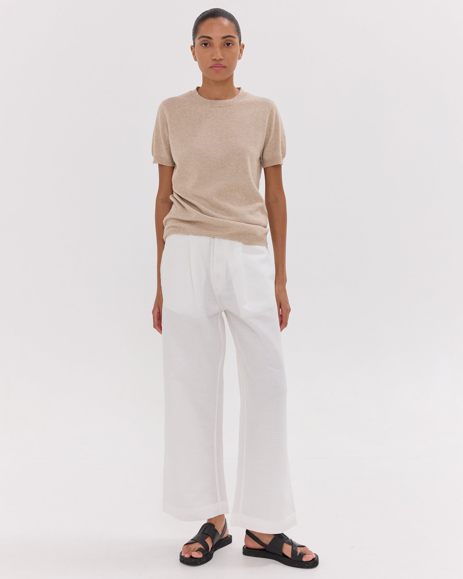 The Relaxed Tailored Pant | White