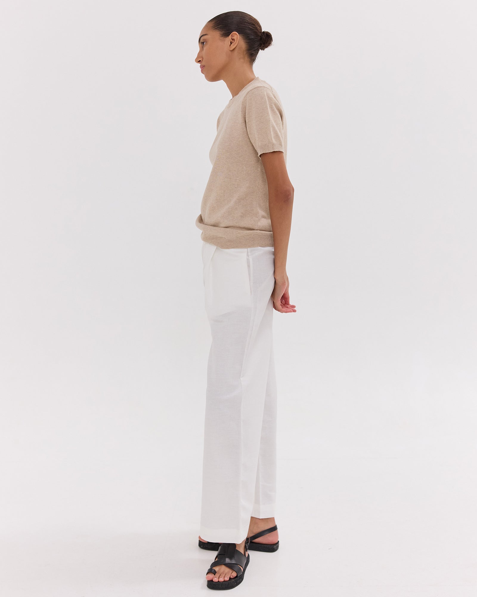 The Relaxed Tailored Pant | White
