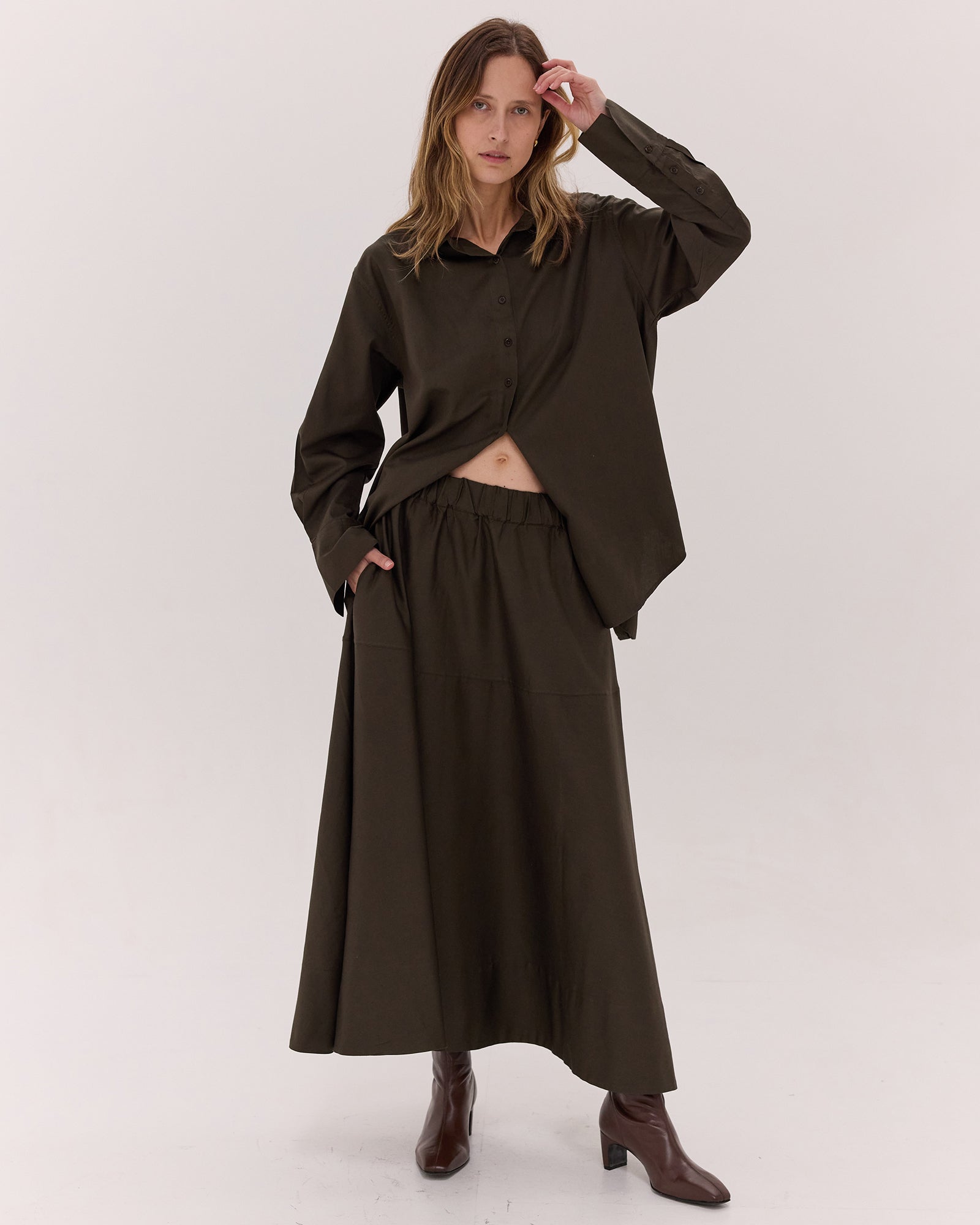 The Maxi Skirt | Dark Olive