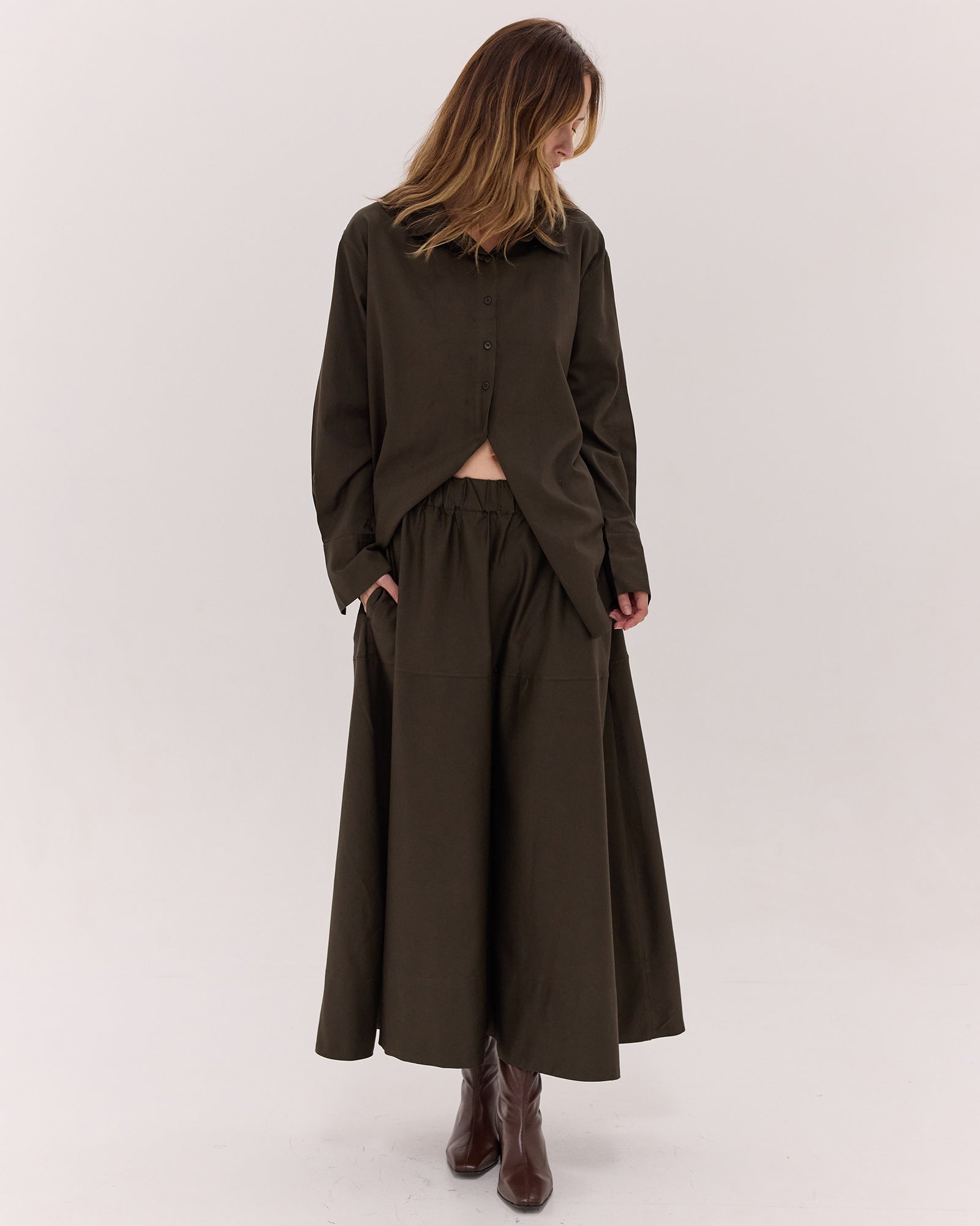 The Maxi Skirt | Dark Olive