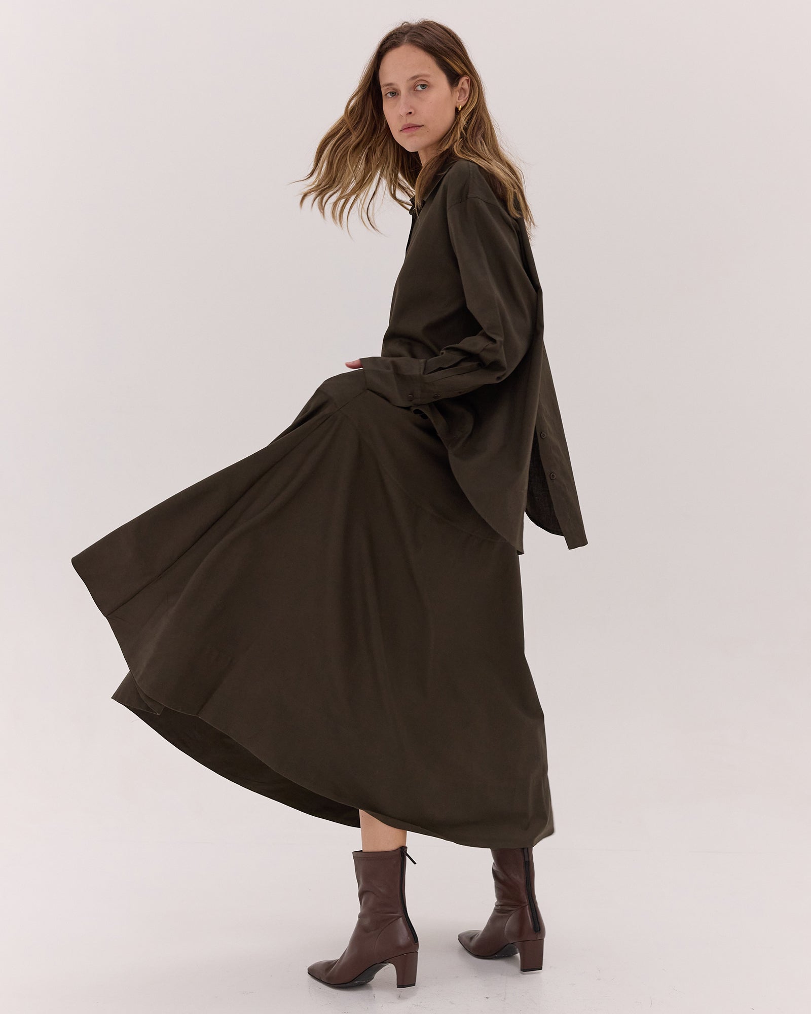 The Maxi Skirt | Dark Olive