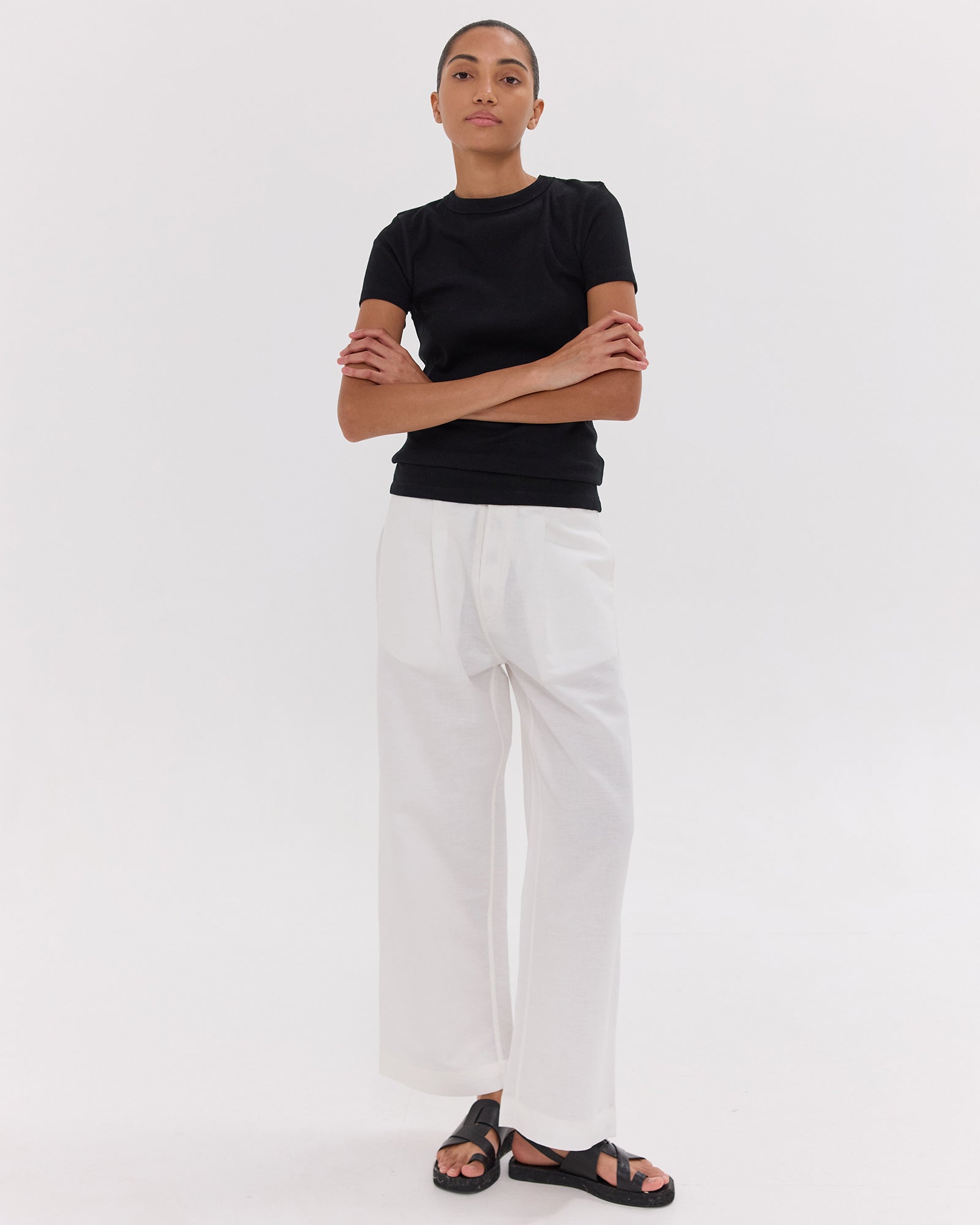 The Relaxed Tailored Pant | White