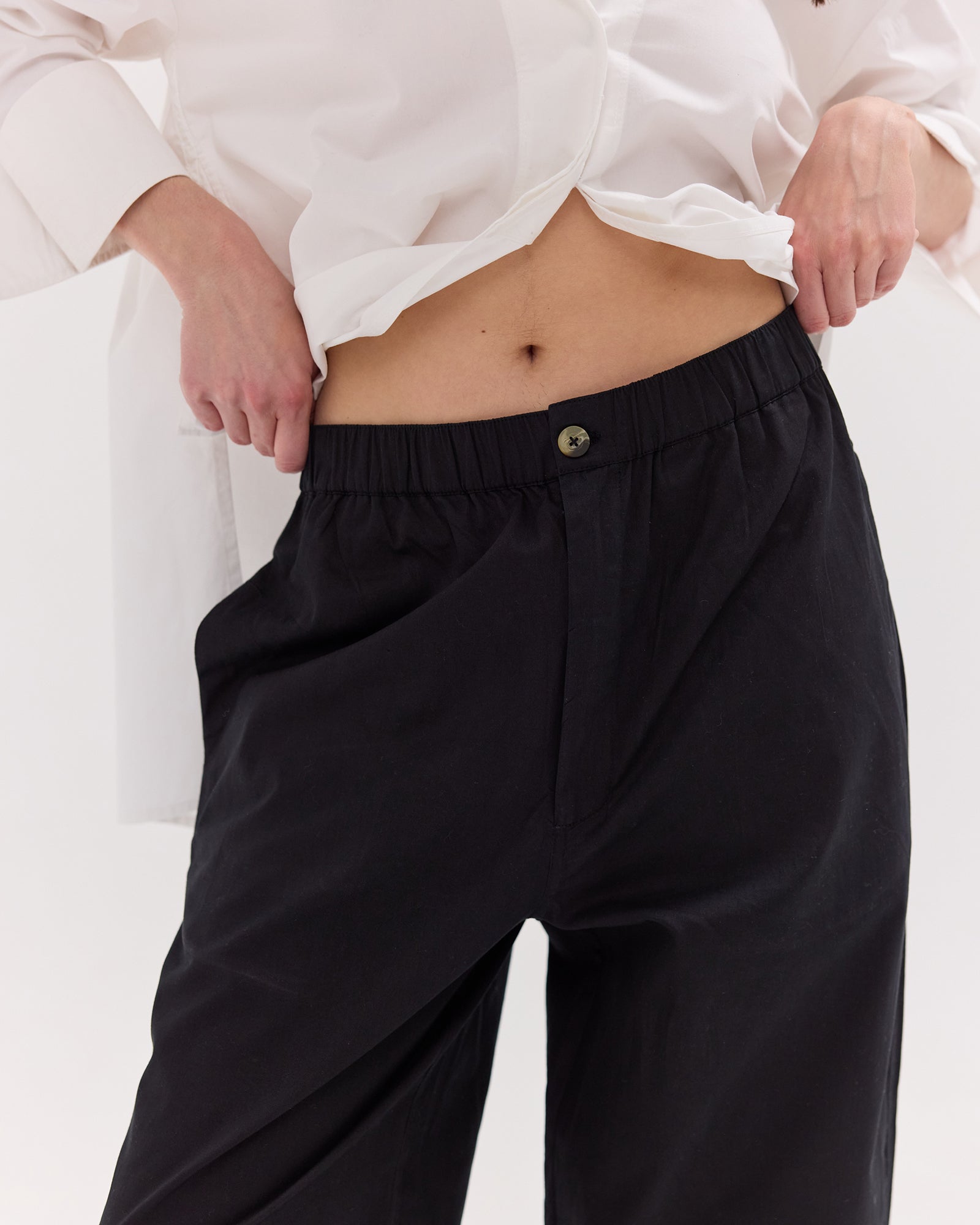 The Barrel Leg Pant | Black