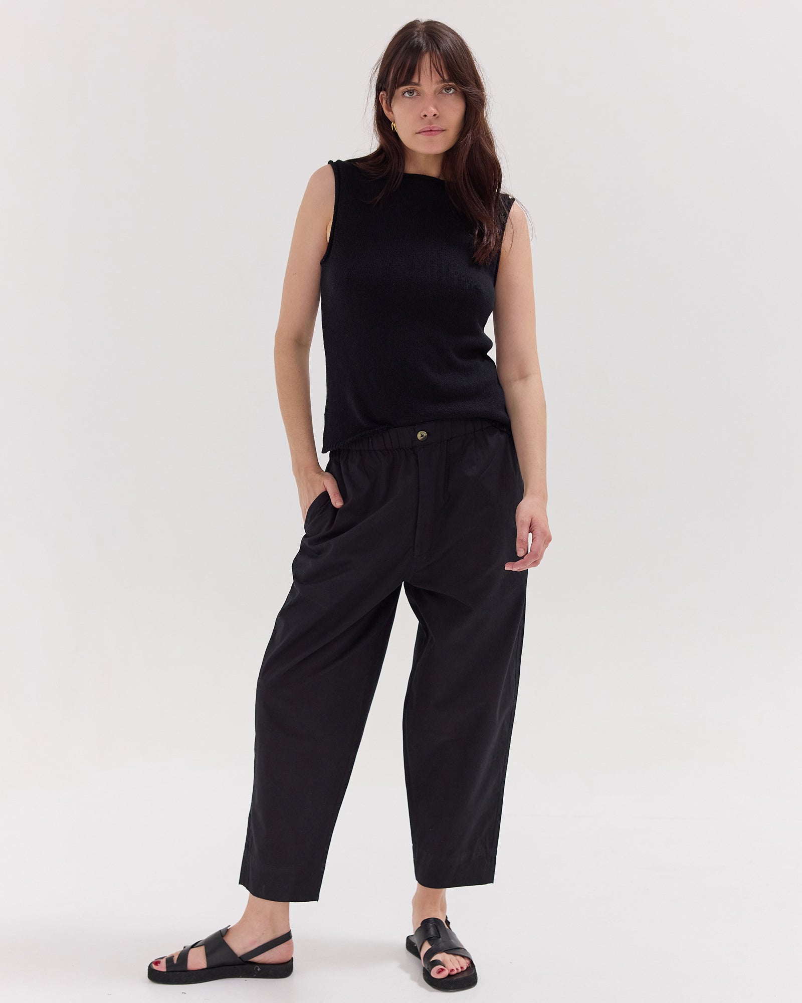 The Barrel Leg Pant | Black
