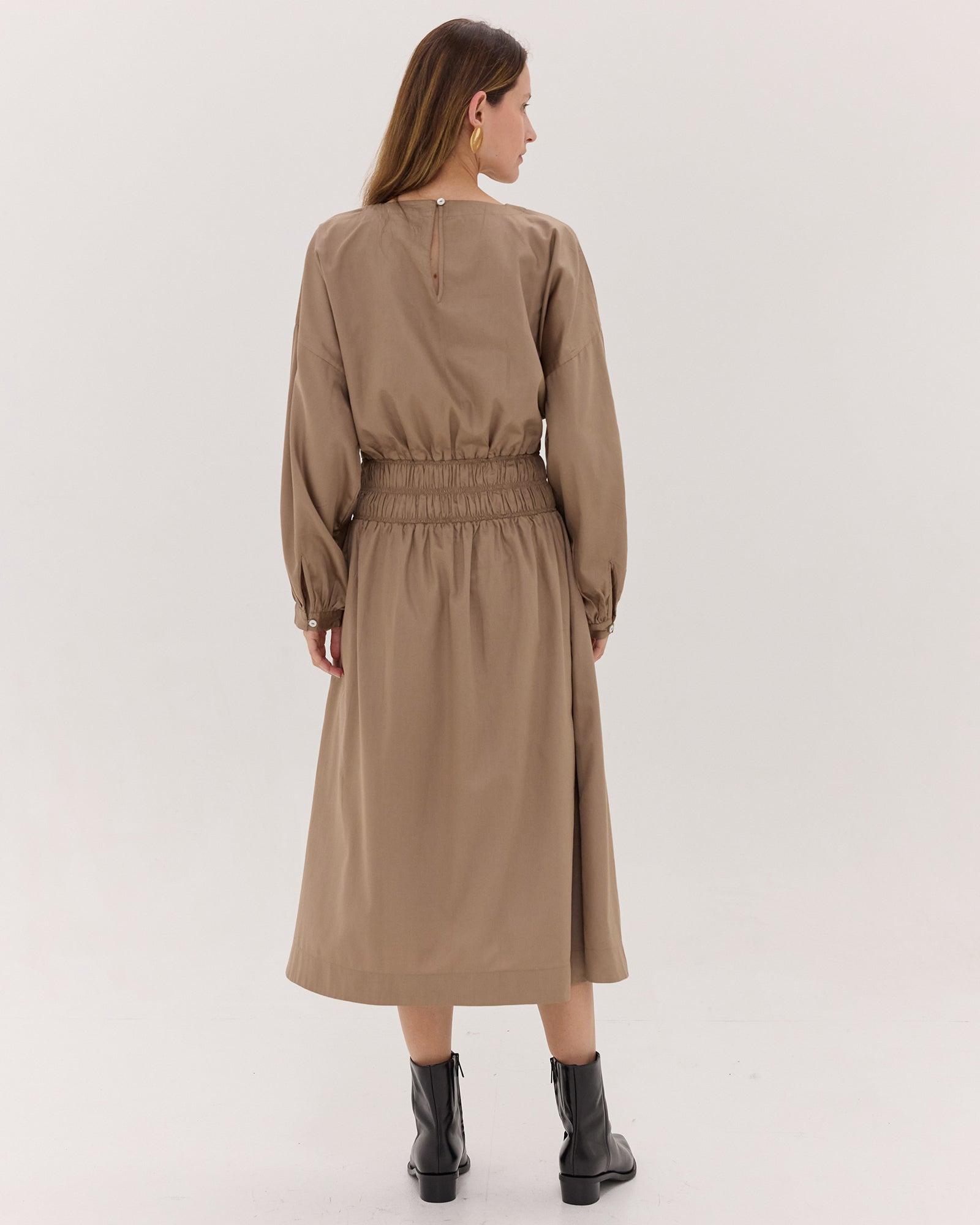 The Billow Sleeve Winter Dress | Praline