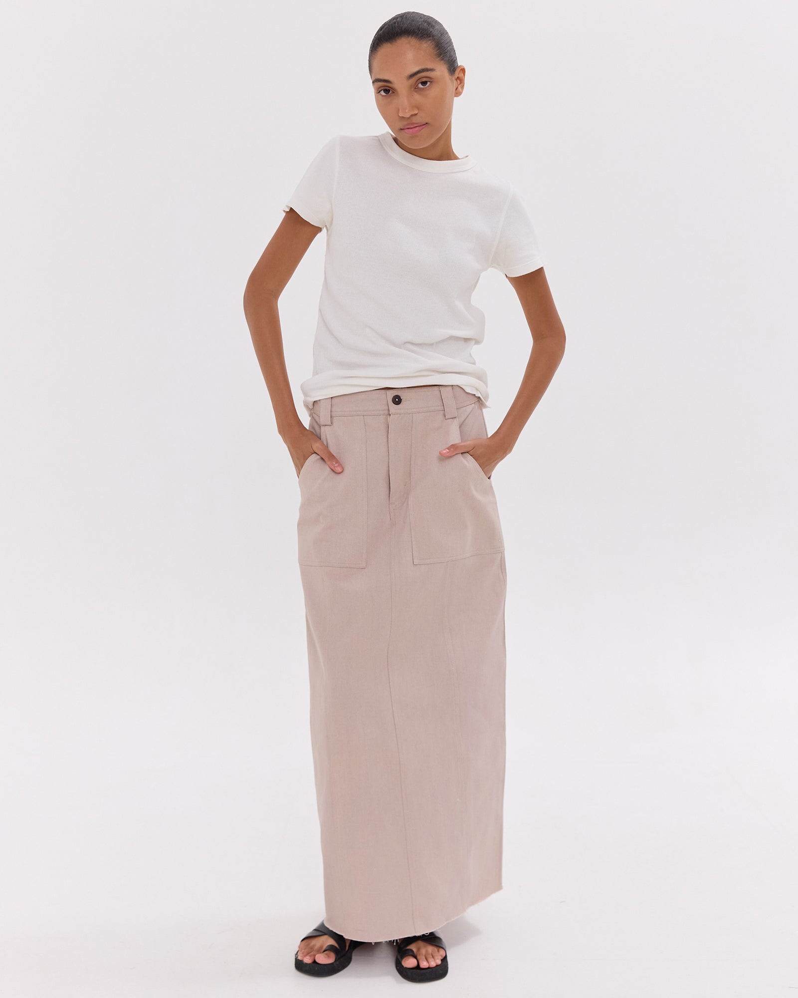 The Long Element Skirt | Mushroom