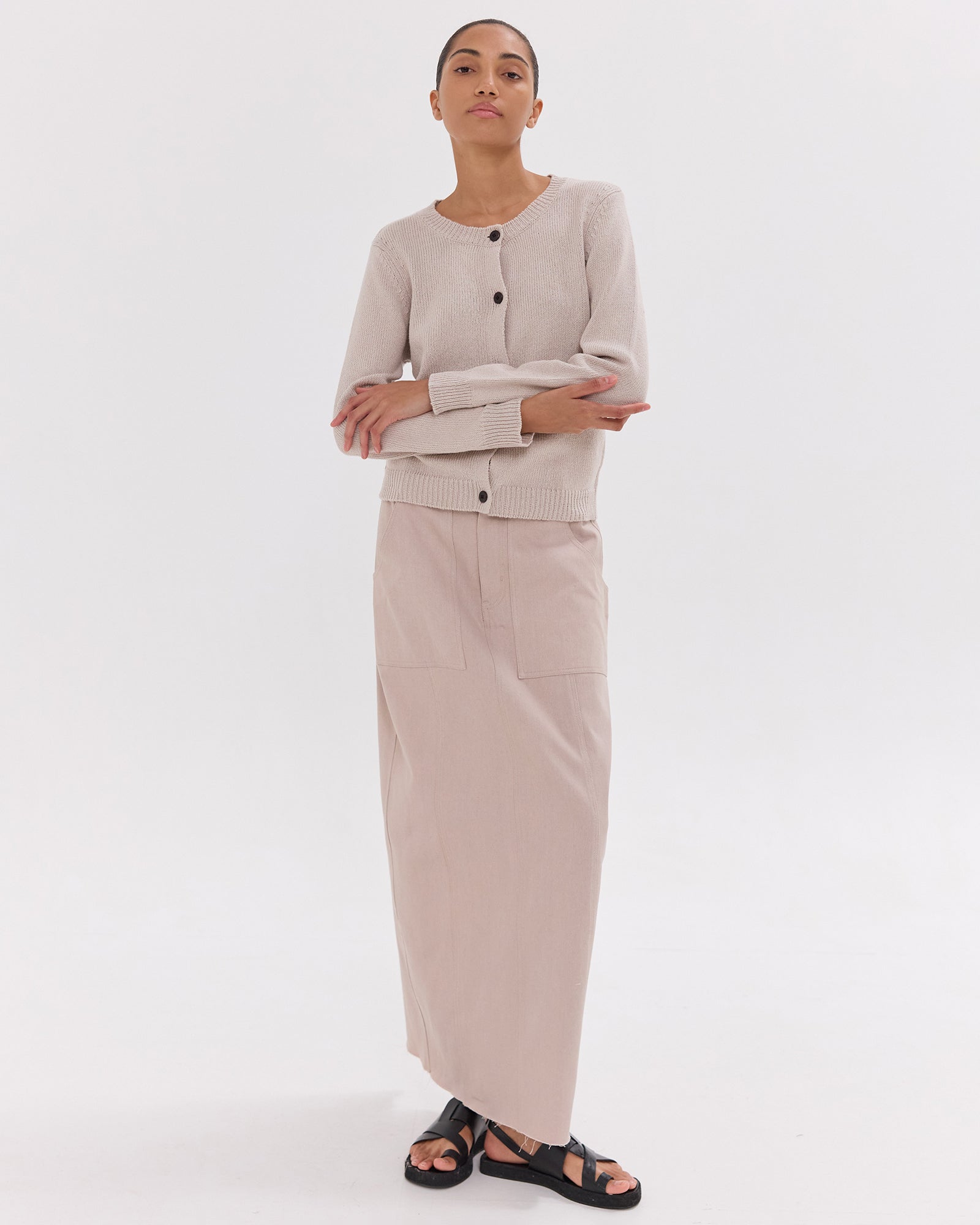 The Long Element Skirt | Mushroom