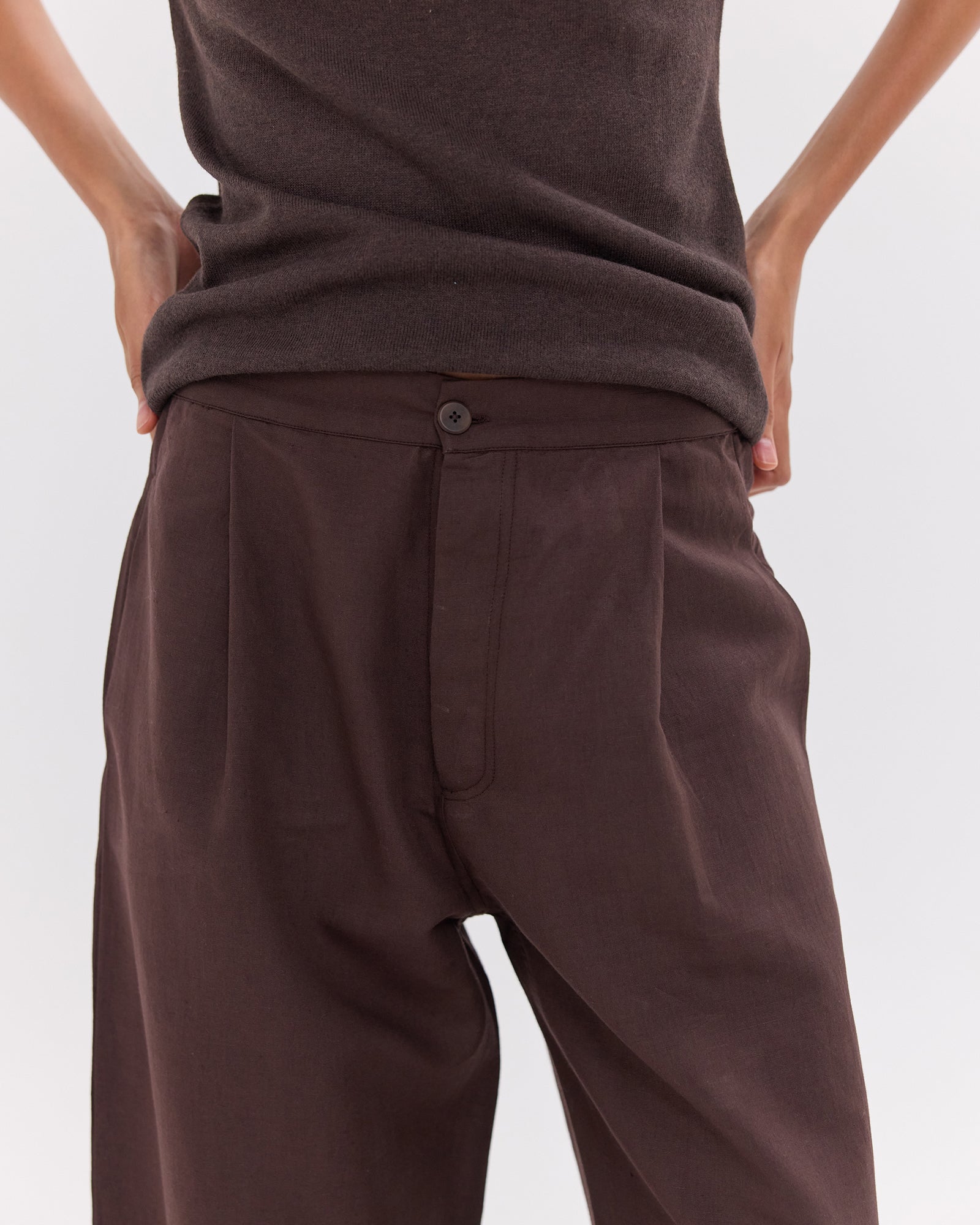 The Relaxed Tailored Pant | Brazil Nut