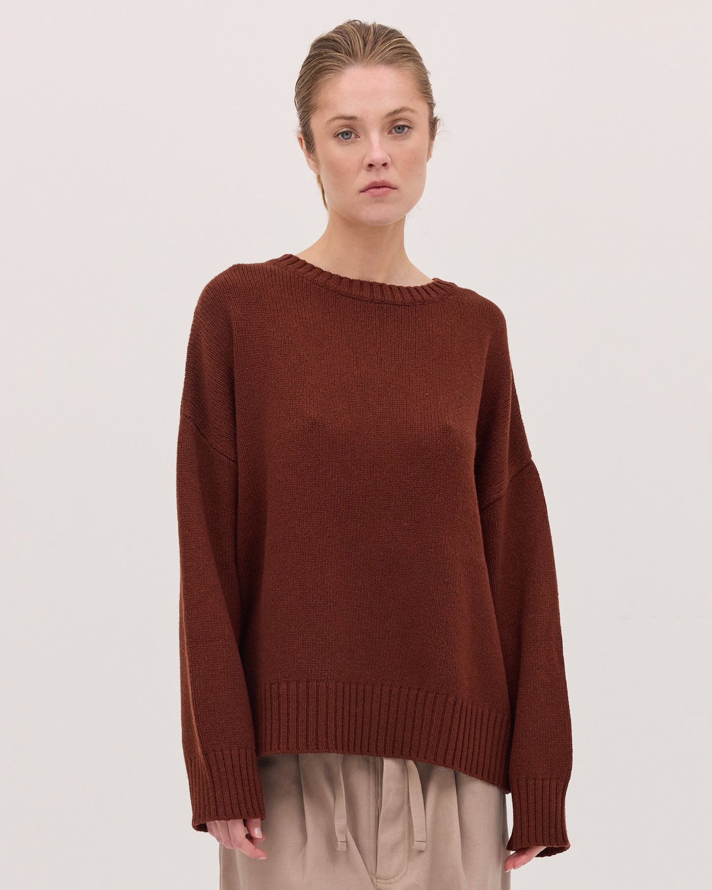 The Billow Sleeve Jumper | Mahogany
