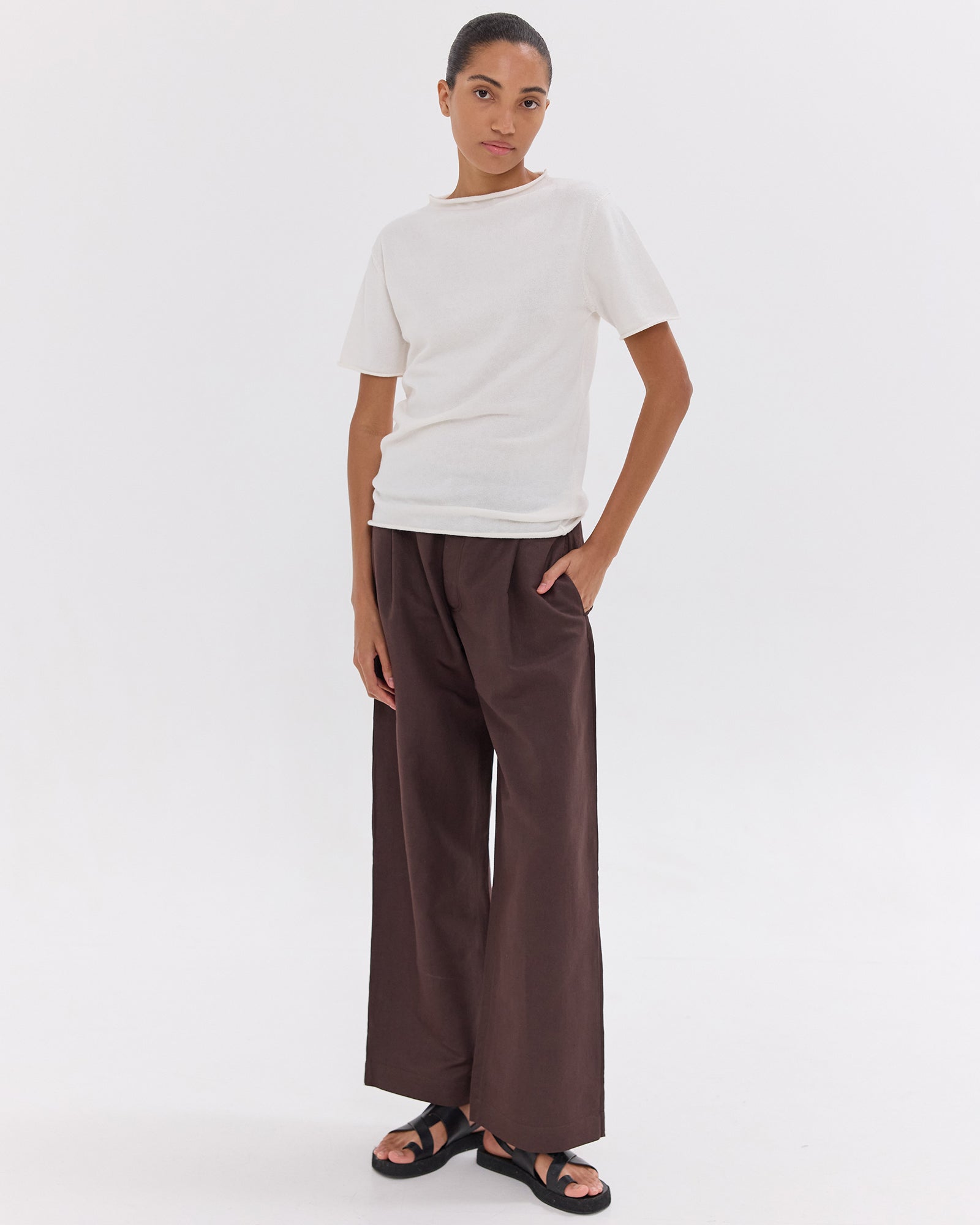 The Relaxed Tailored Pant | Brazil Nut