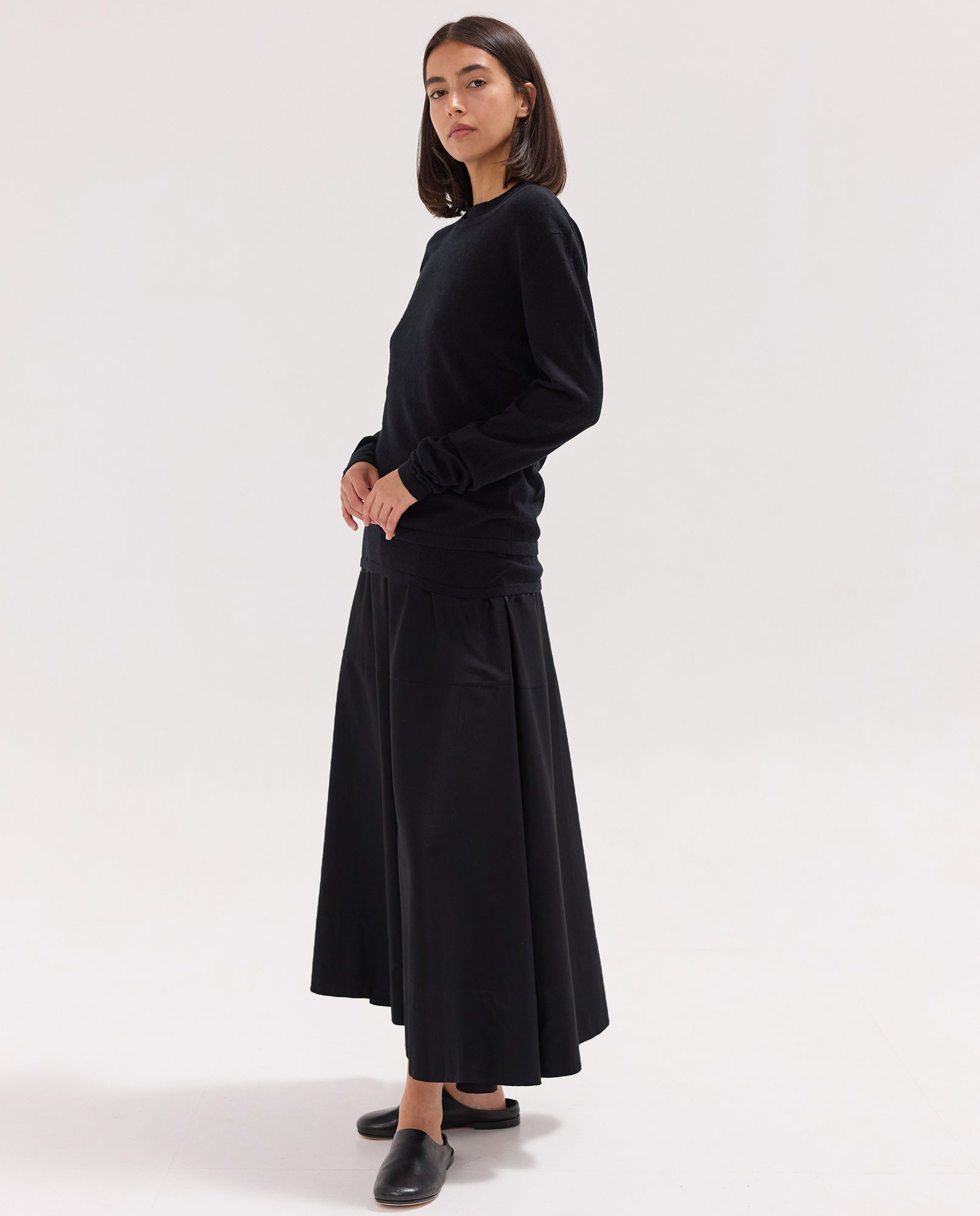 The Poplin Maxi Skirt | Black