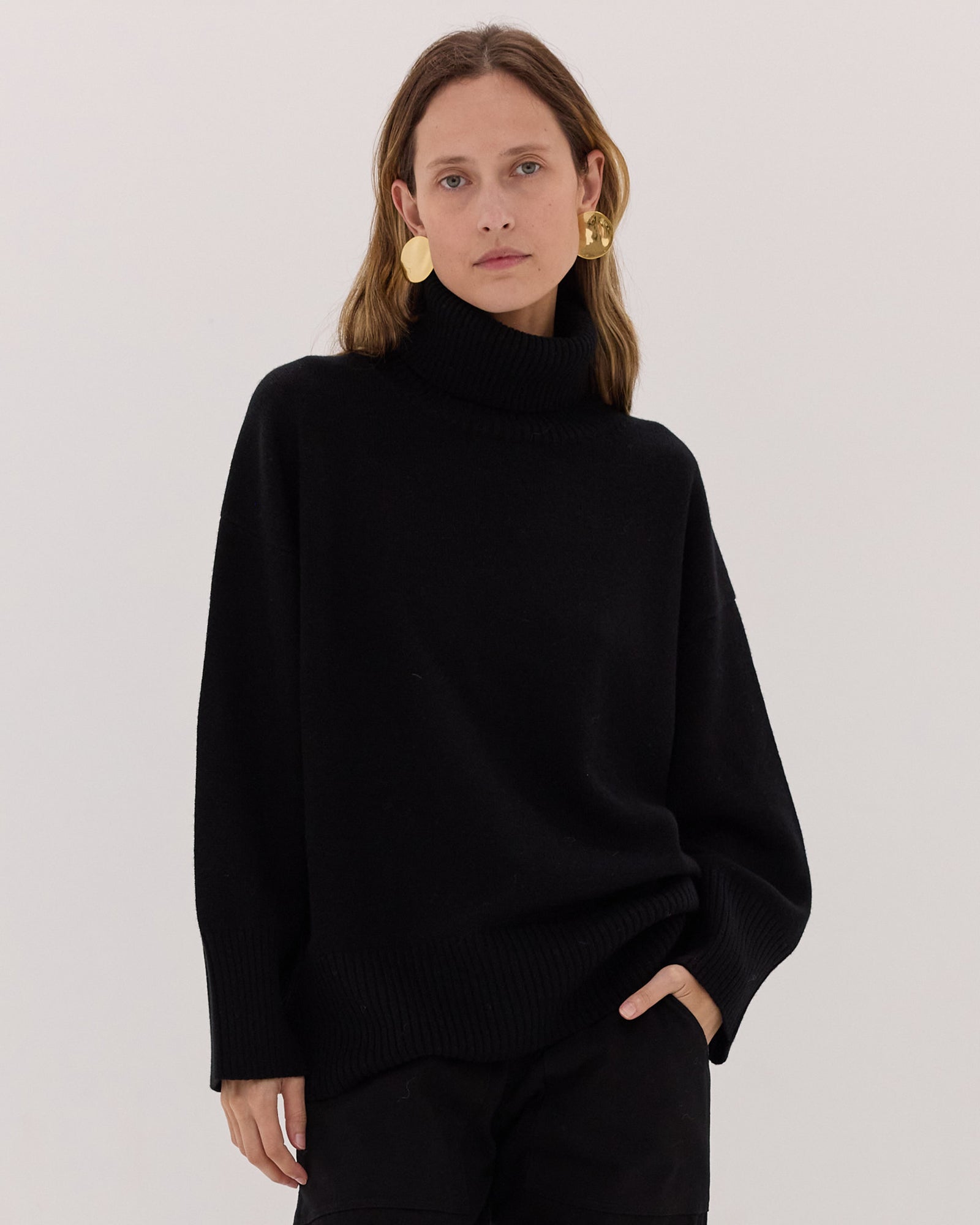 The Roll Neck Jumper | Asphalt