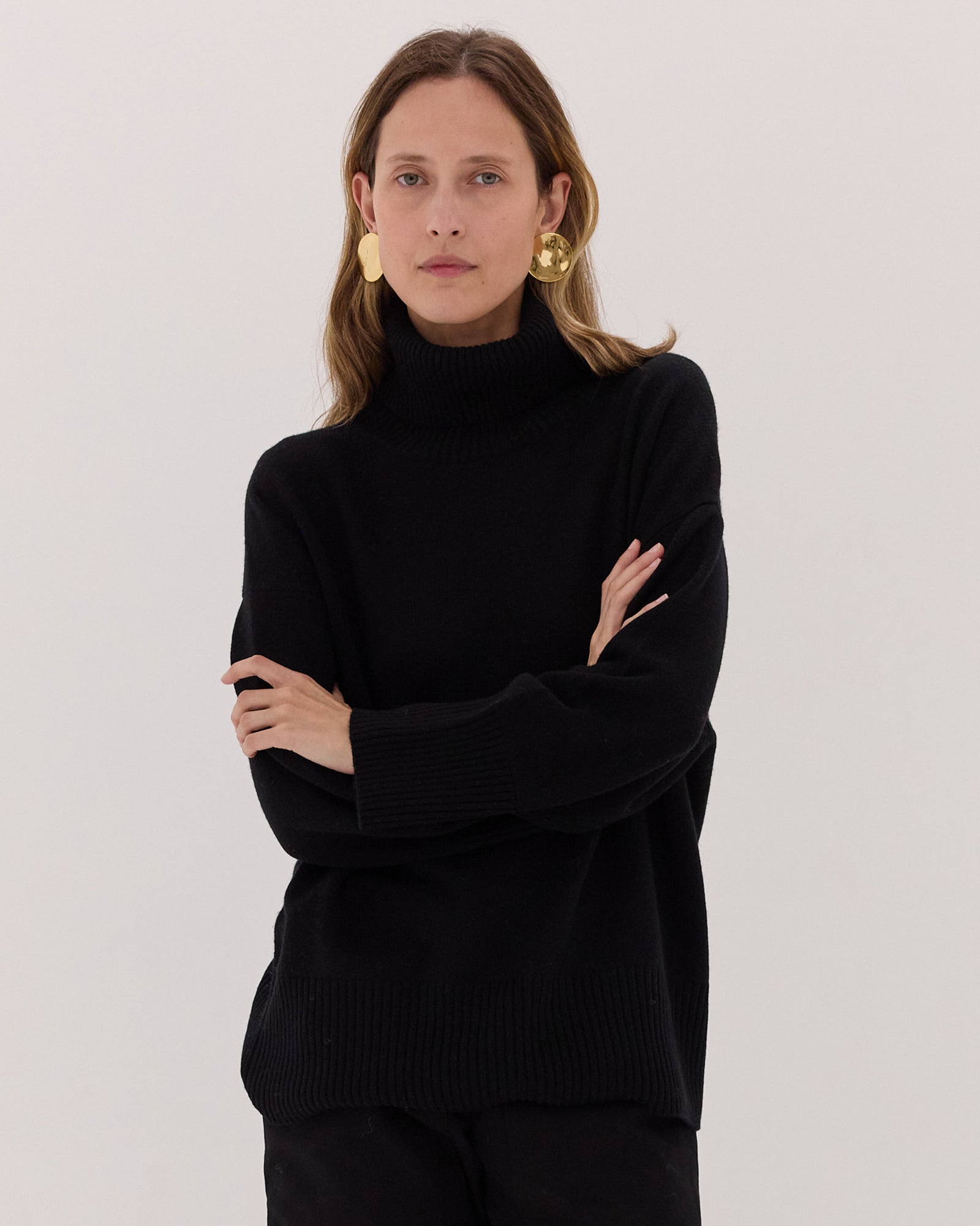 The Roll Neck Jumper | Asphalt