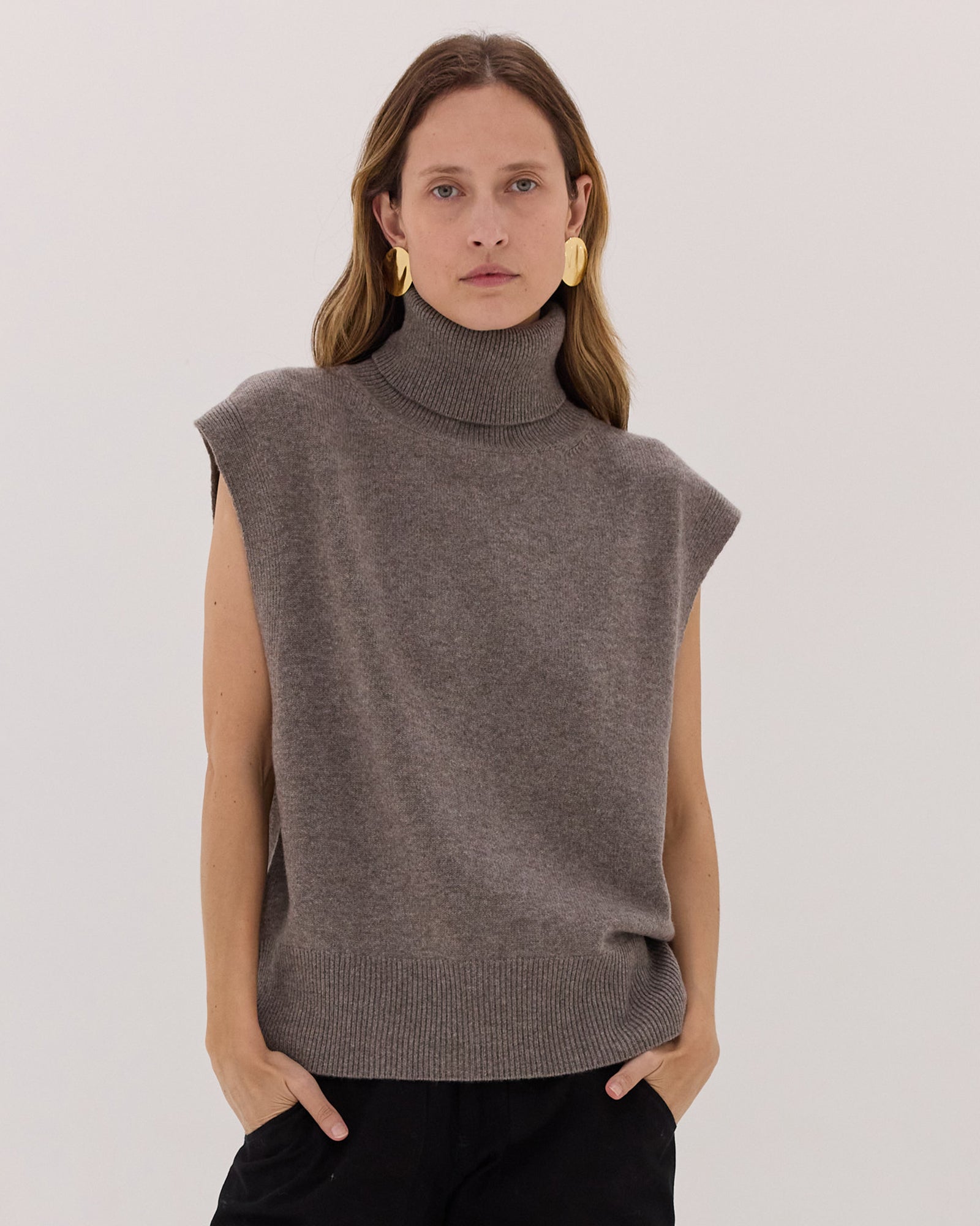 The Roll Neck Vest | Vapor