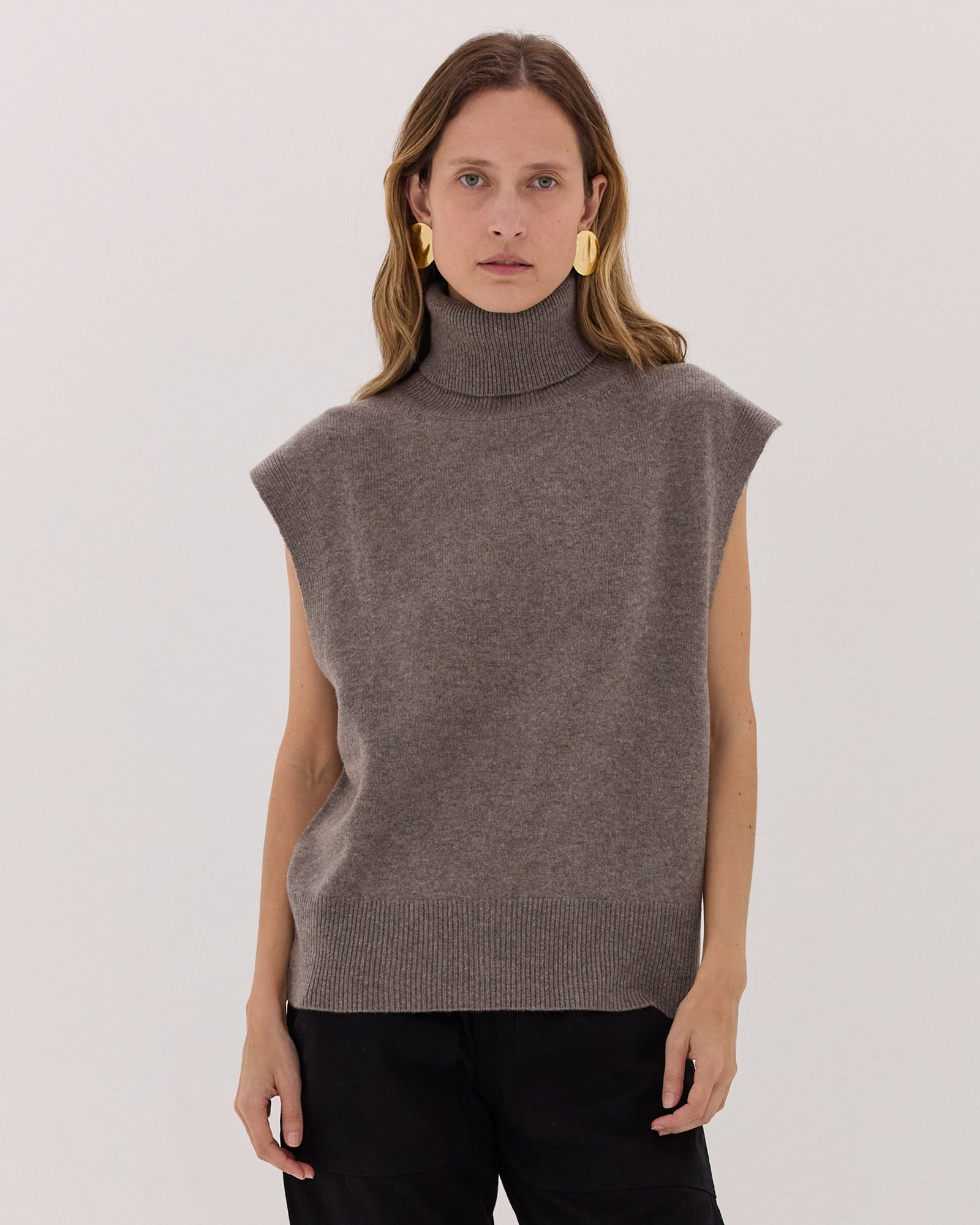 The Roll Neck Vest | Vapor