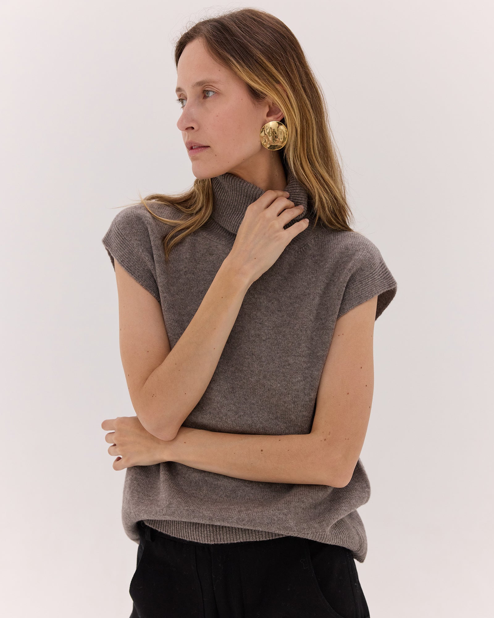 The Roll Neck Vest | Vapor