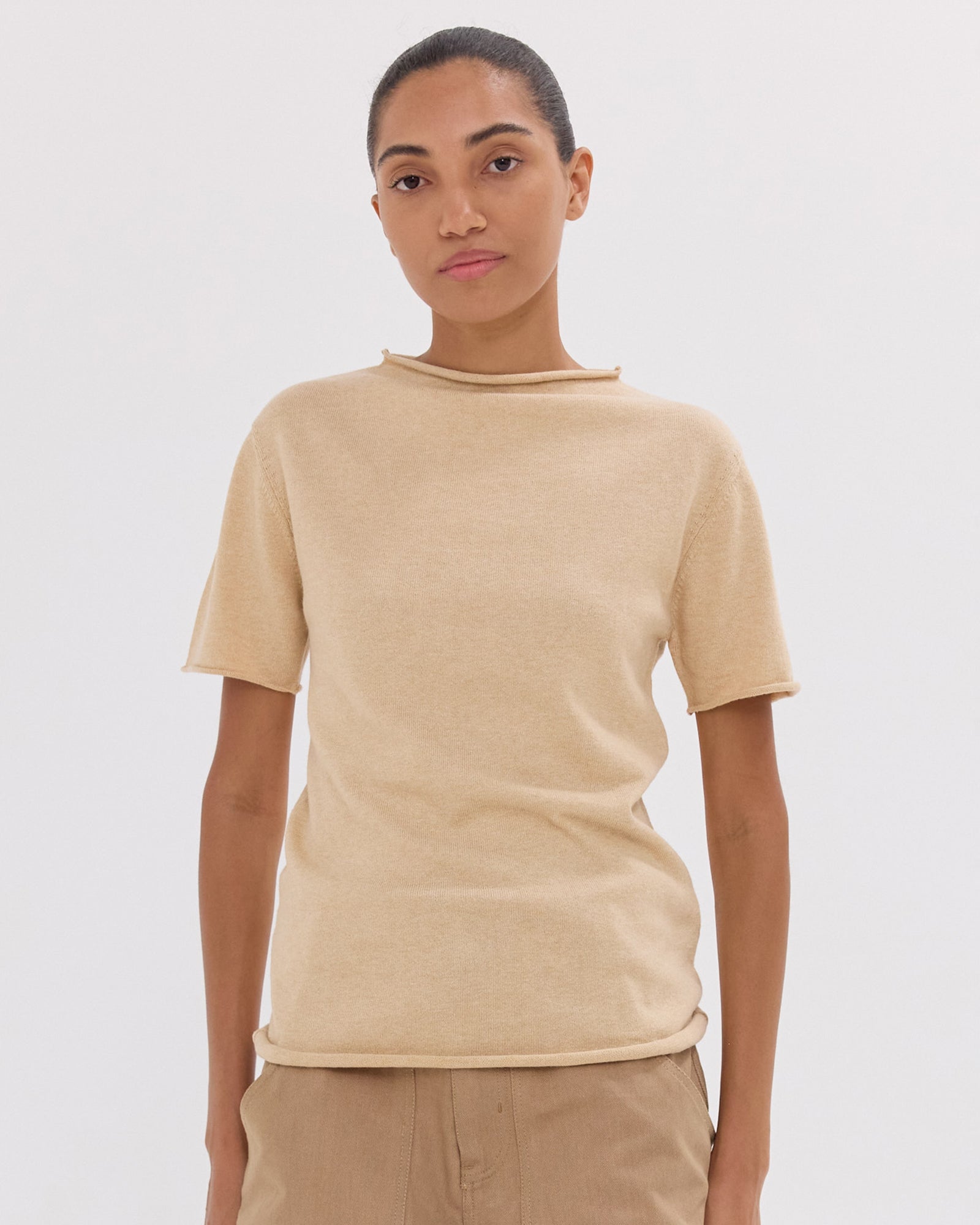 The Funnel Neck Tee | Polenta