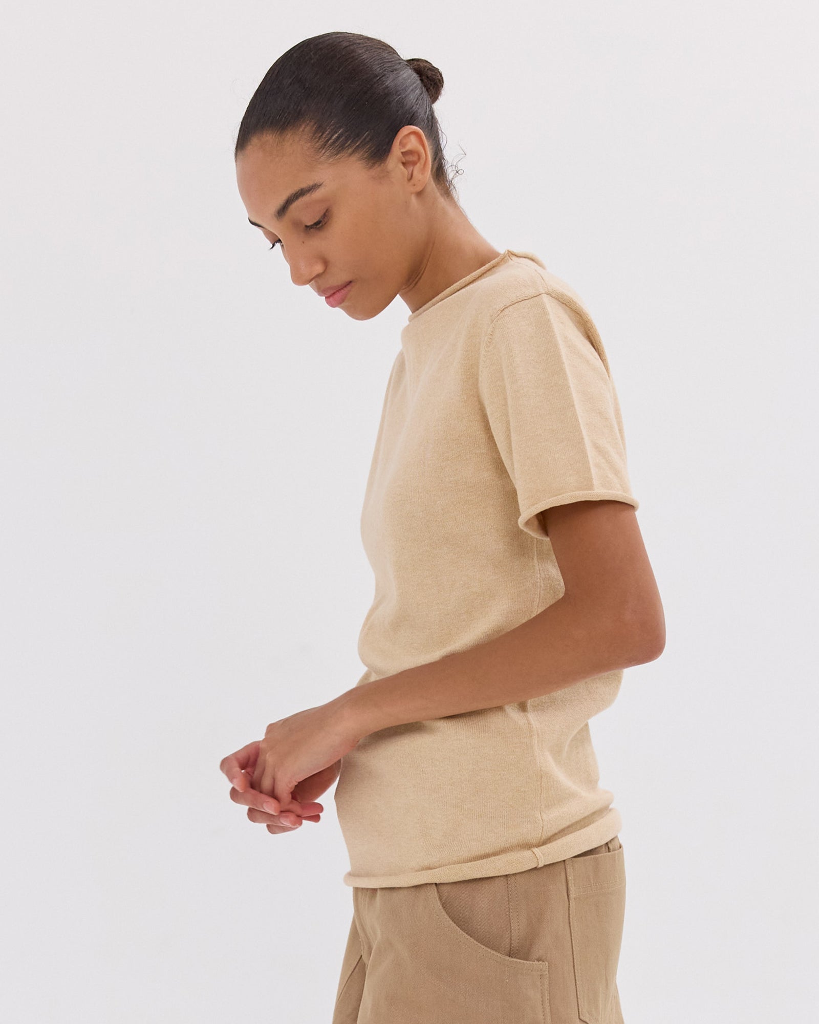 The Funnel Neck Tee | Polenta